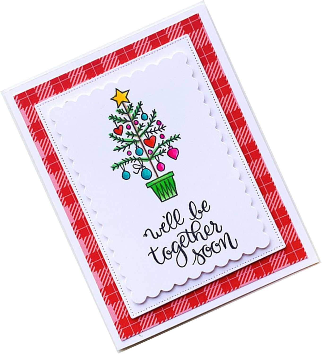 Cutting Dies Metal Stencils Scrapbooking Tools Flowers Lace Frame DIY Embossing Template for Paper Card Making Album Arts Crafts Supplies (Corrugated Rectangular Frame- 10.6x13.8cm)