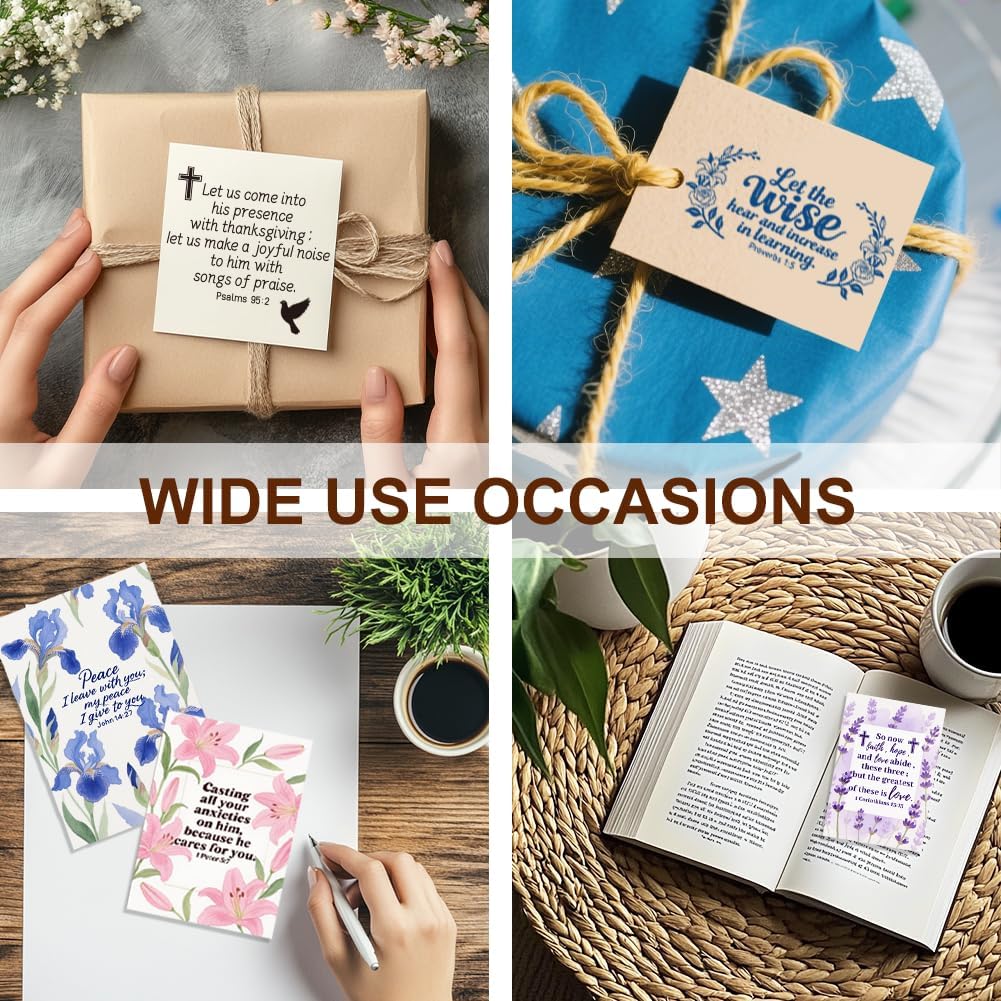 6 Pcs Christian Bible Verse Clear Stamps for Card Making Supplies 20 Craft Ink Pad 3 Acrylic Stamp Block Silicone Stamp with Bless Words Rubber Stamps for Crafting DIY Scrapbooking Journal