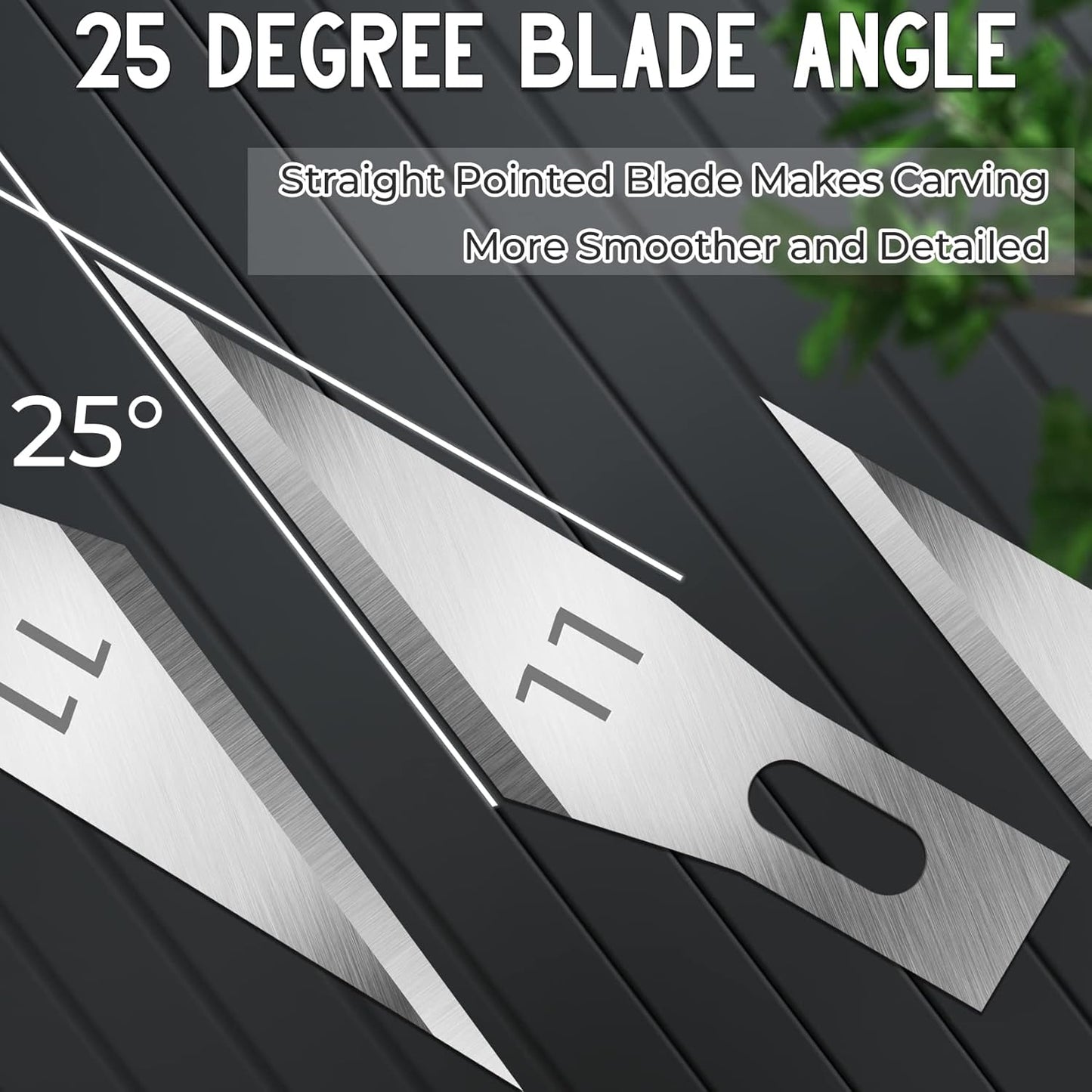 Jetmore 100 Pack Exacto Knife Blades, Hobby & Craft Knife Replacement Blades with Storage Box for Scrapbooking, Caving & Stencil