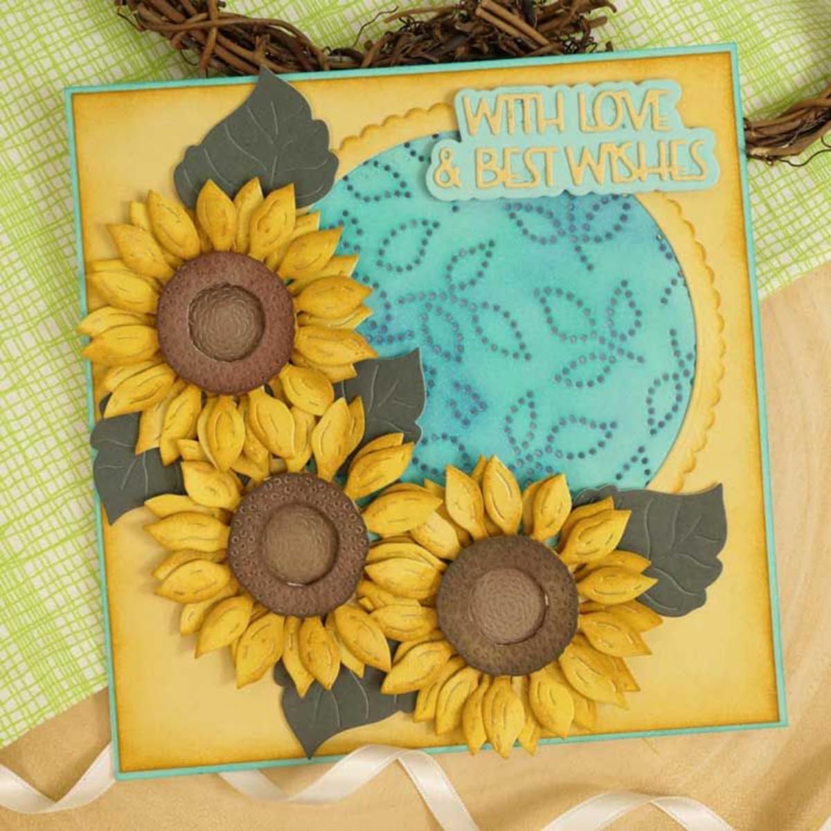 Cutting Dies Metal Stencils Scrapbooking Tools DIY Embossing Template for Paper Card Making Album Arts Crafts Supplies (Sunflower-7.7x10.4cm)