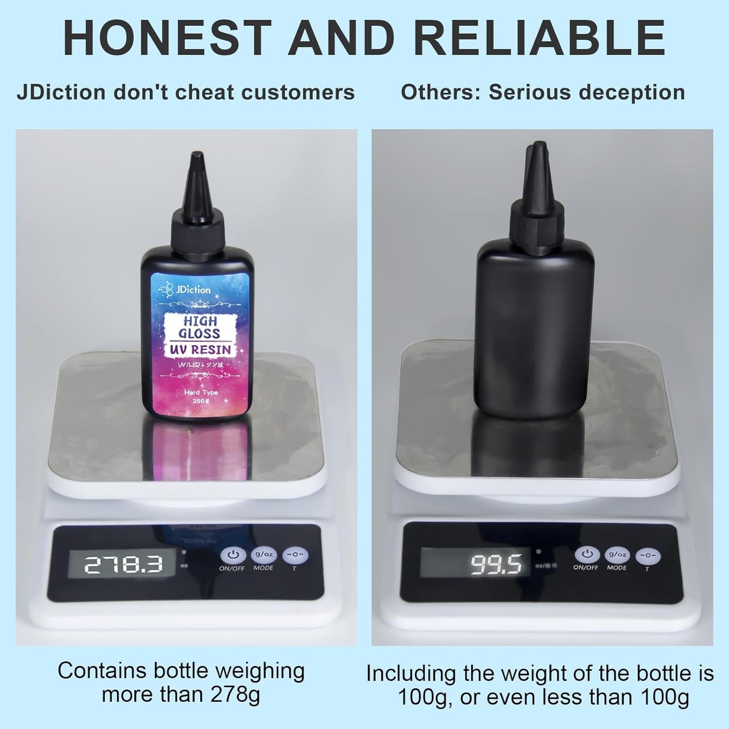 JDiction UV Resin, 1000g High Gloss Clear Solar Cure Sunlight Activated Glue Hard UV Resin Kit for Jewelry Making, Casting, Coating & DIY Crafts