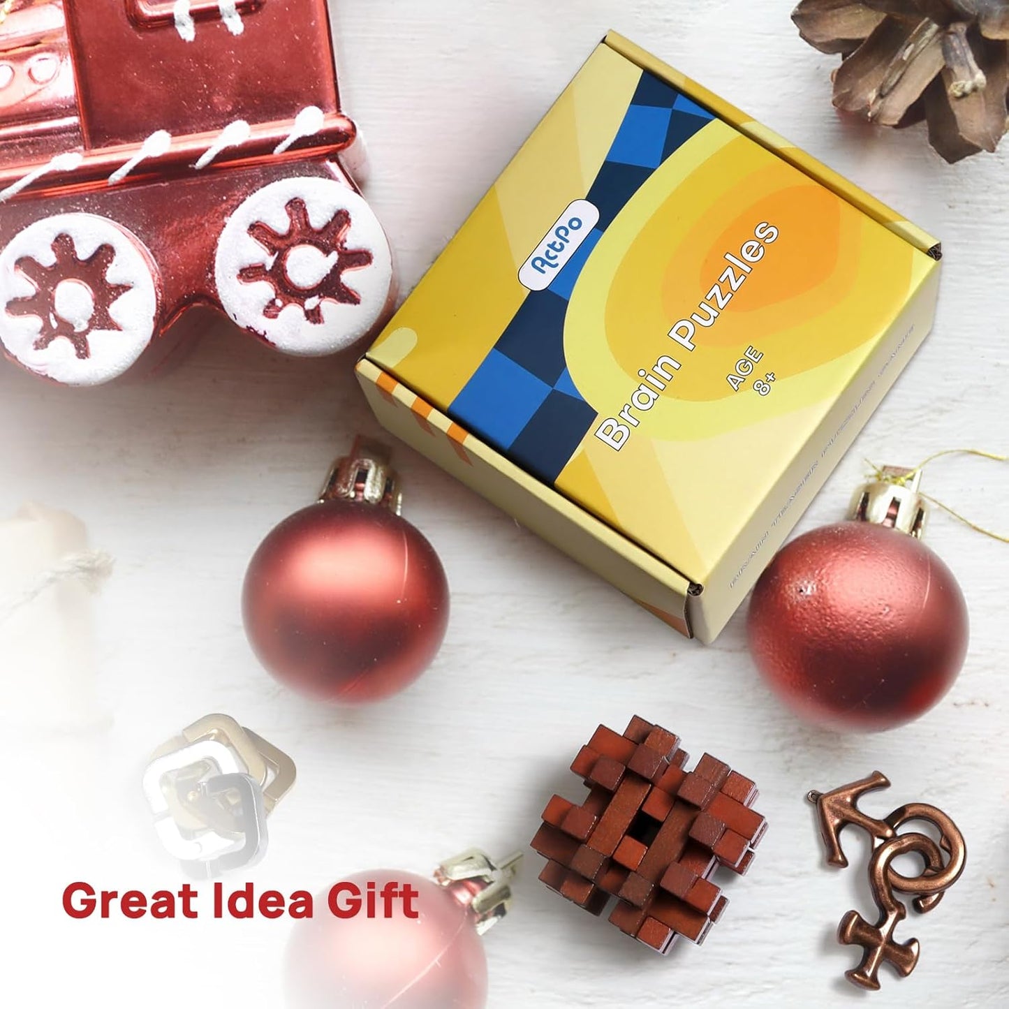 9pcs Difficulty Puzzles Gift for Adults, Teens, and Kids Brain Teaser Puzzles Game Desk Toys