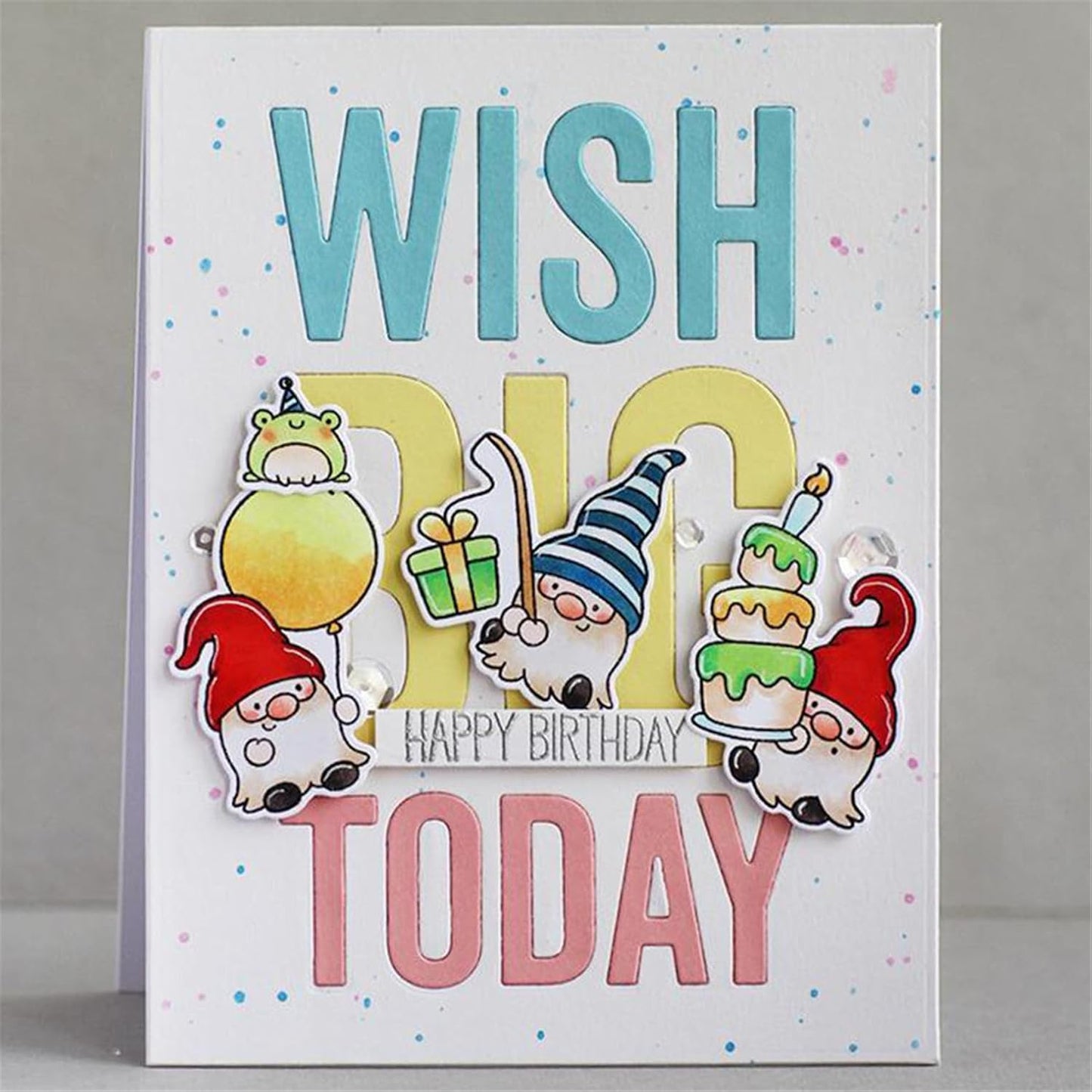 Cutting Dies Metal Stencils Scrapbooking Tools Flowers Lace Frame DIY Embossing Template for Paper Card Making Album Arts Crafts Supplies (Wish Big Today-7.4x12.1cm)