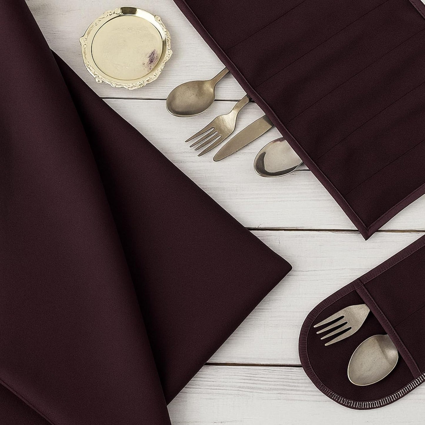 Jecery 1.1 Yard Anti Tarnish Silver Cloth by the Yard, Luxury Jewelry Silver Polishing Storage Protect Cloths for Silverware Flatware Silversmith Polishing (Brown)