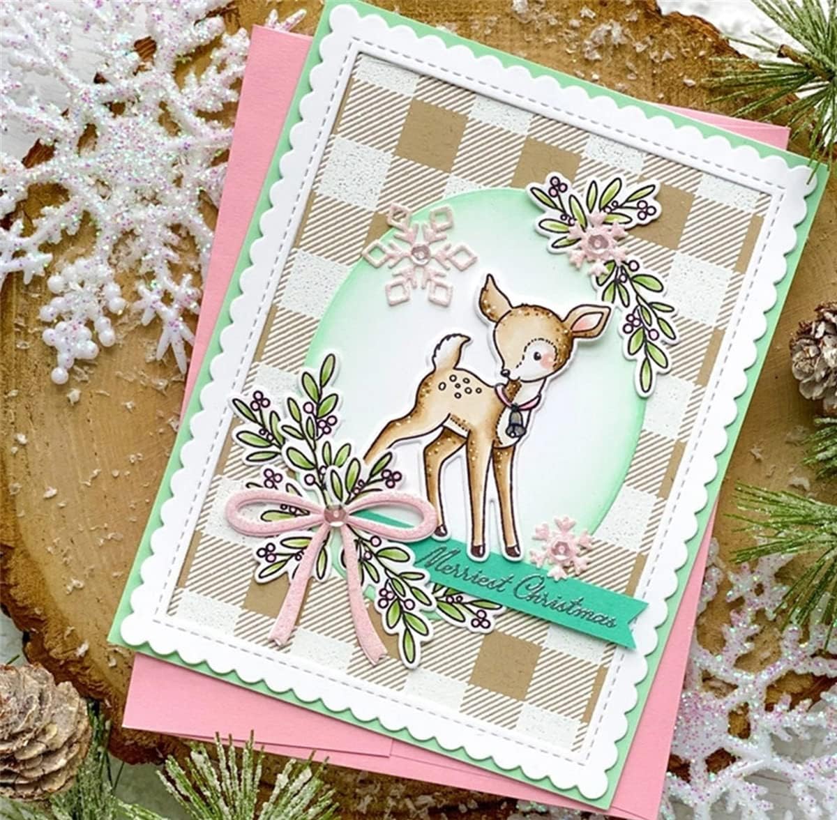 Cutting Dies Metal Stencils Scrapbooking Tools Flowers Lace Frame DIY Embossing Template for Paper Card Making Album Arts Crafts Supplies (Oval Set-14.5x11.2cm)