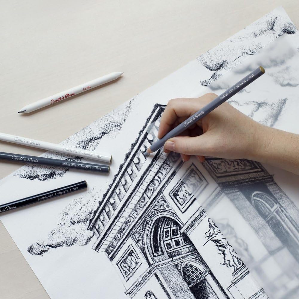 Conté à Paris 2 Count Pastel Pencils, White