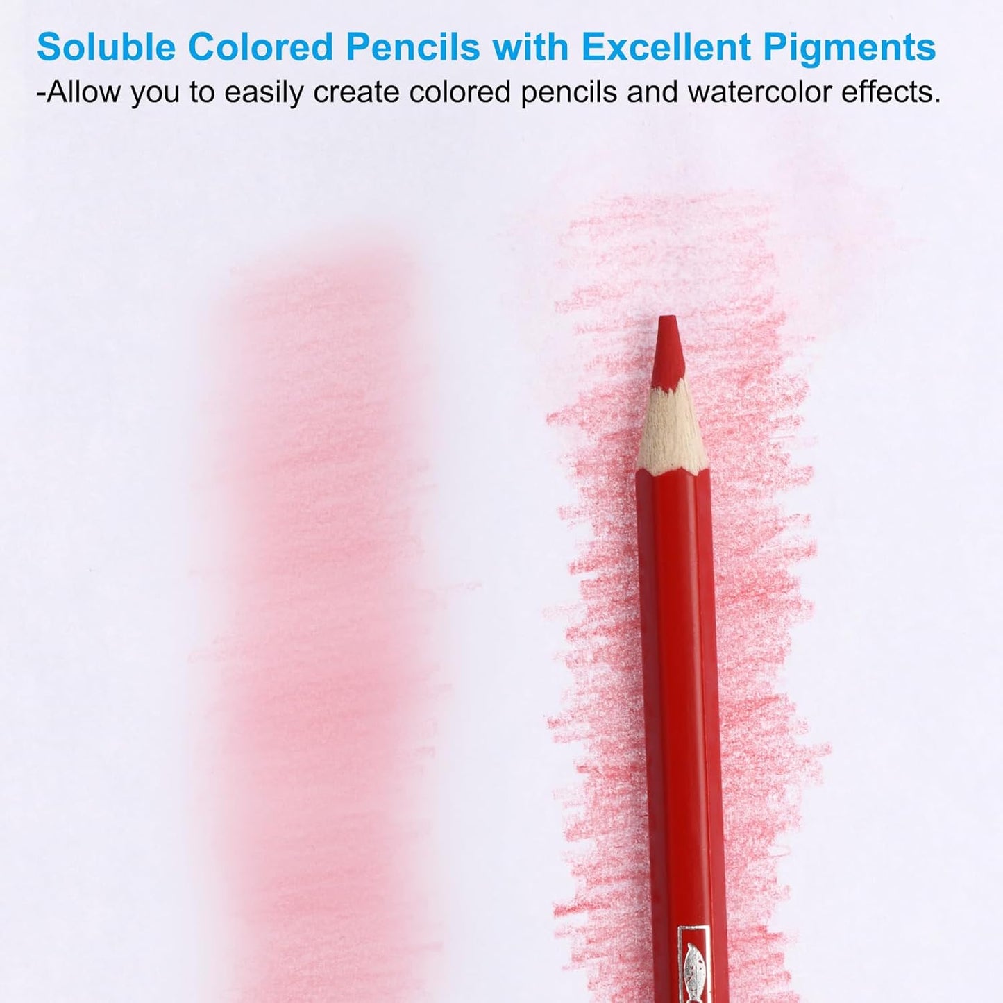 PATIKIL Watercolor Pencil, 6Pcs Water Soluble Pencils for Blending, Coloring, Sketch Drawing, Painting, Olive Green