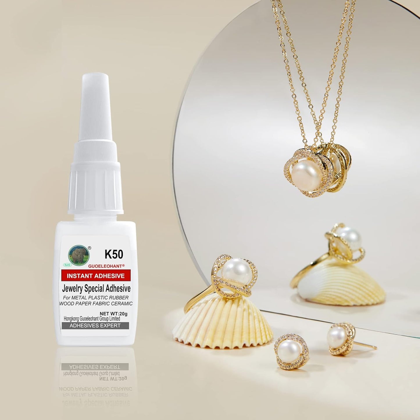 Jewelry Glue 20g, Crystal Glue, Adhesive for Jewelry, Crystal. Instantly Strong Adhesive for bonding Jewelry, Crystal, DIY, Rhinestone, Pearl, Gemstone, Necklace, Bracelet, Earring, Ring.