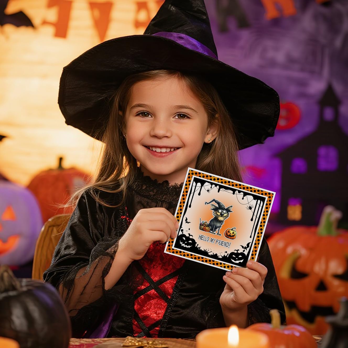 Halloween Clear Silicone stampReusable Stamp with Pumpkins, Skulls, Bats, Santa Claus, and Holiday Designs. Used for Making Cards, scrapbooks, and DIY templates (Halloween Bat Puppy)