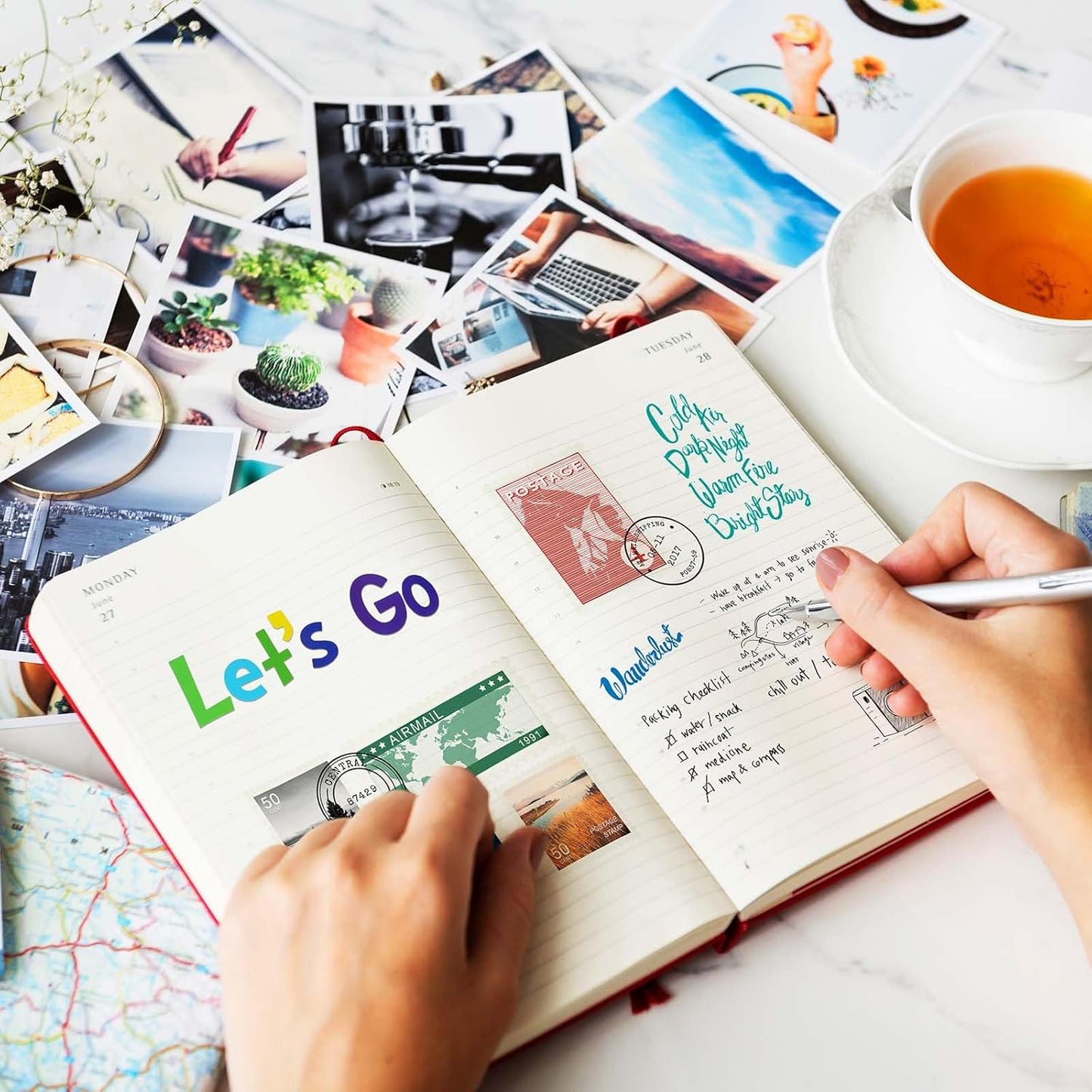 TaoBary 544 Pcs 2 Inch 16 Sheets Large Letter Stickers, Upper and Lower Case, Adhesive Vinyl Alphabet Sticker for Bulletin Board, Poster, Bottle, DIY, Notebook(Bright Color,1 Inch)