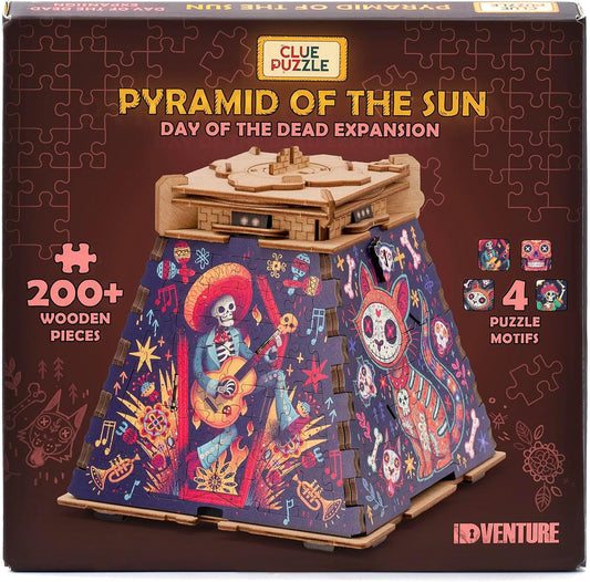 iDventure Cluepuzzle Expansion Day of The Dead | Wooden Puzzle with 200+ Pieces | Escape Room Game | Gift Box | 4 Designs | Puzzle Size 20x12 cm | Wooden Puzzles for Adults and 10+ | Gift | Hobby