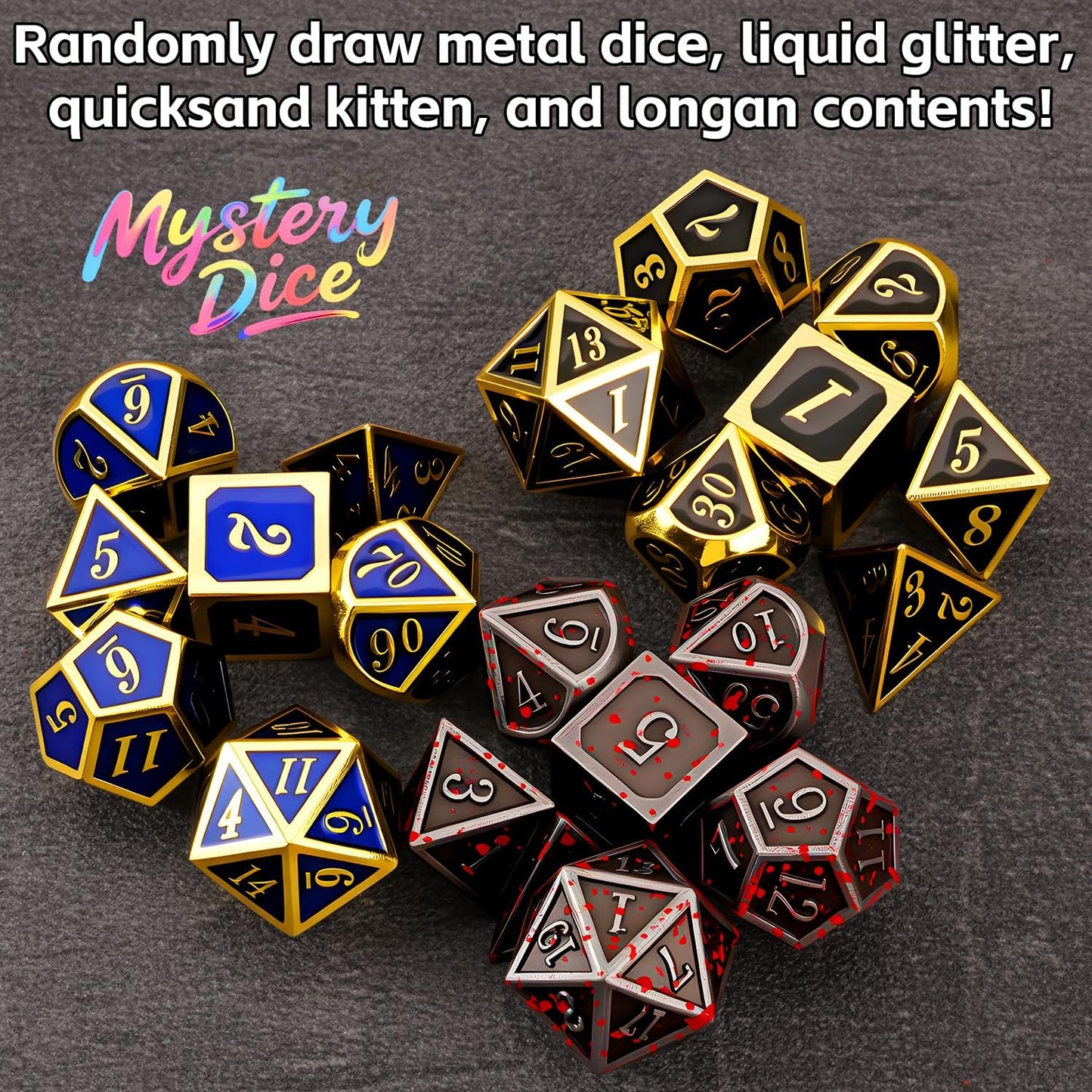 Coyeekn Mystery Dice Set - DND Dice Set - Polyhedral Dice, Dice Goblin, RPG Dice Set, Suitable for Role Playing, Table Games