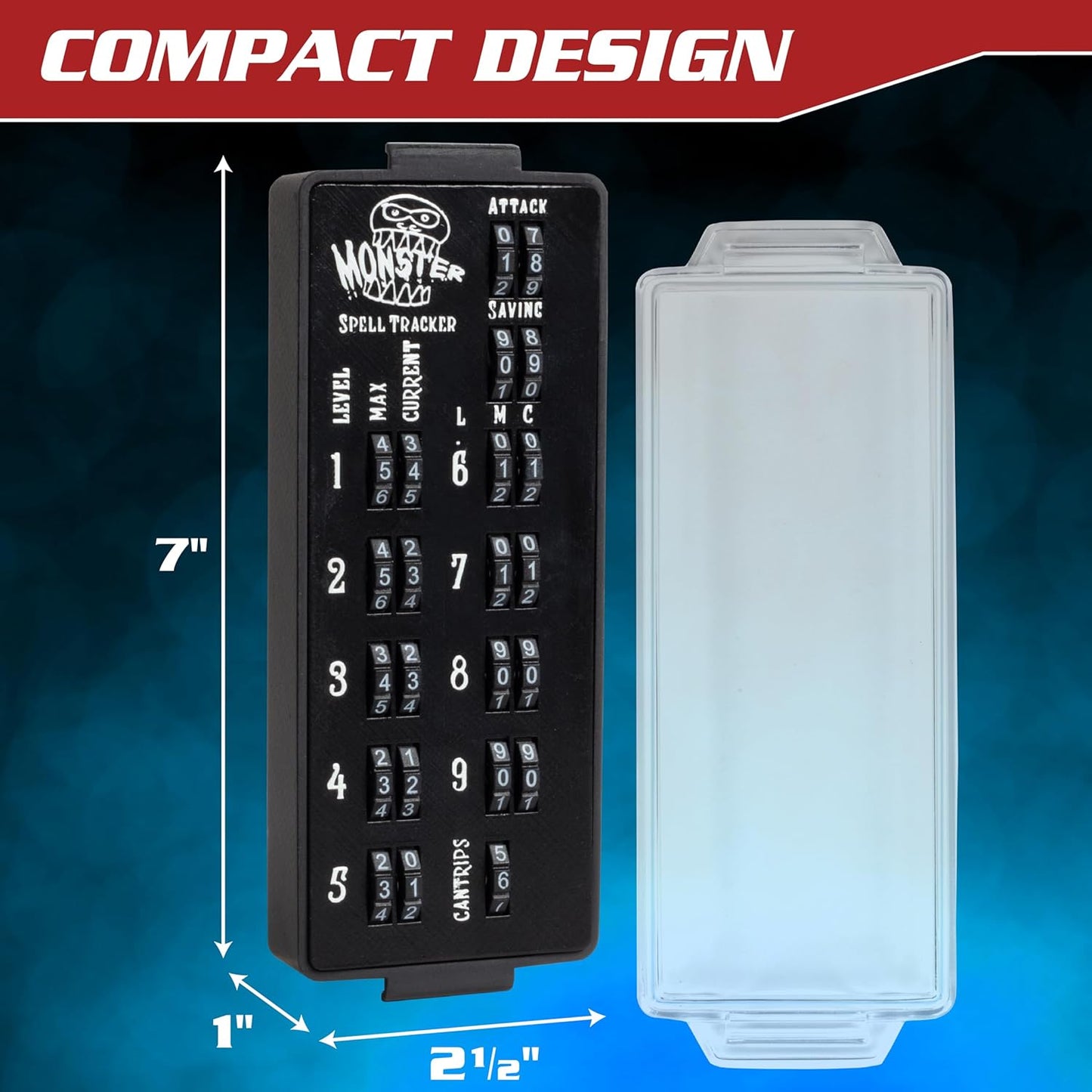 Ultimate RPG Spell Tracker for DND- Keep Track of All Magic Stats, Levels Modifiers w Adjustable Place-Locking Dials & Protective Cover- Compatible Set w Dungeons Dragons 5e Tabletop Games Accessories