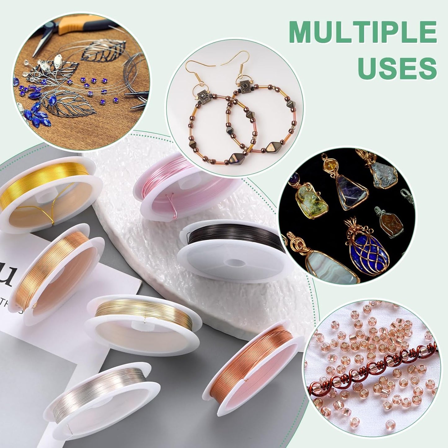 0.2 mm/32 Gauge Copper Wire for Jewelry Making, 82FT Copper Beading Craft Wire for Jewelry/Weaving/DIY Crafting/Planting, Color-Retaining [25M, Copper Tone]