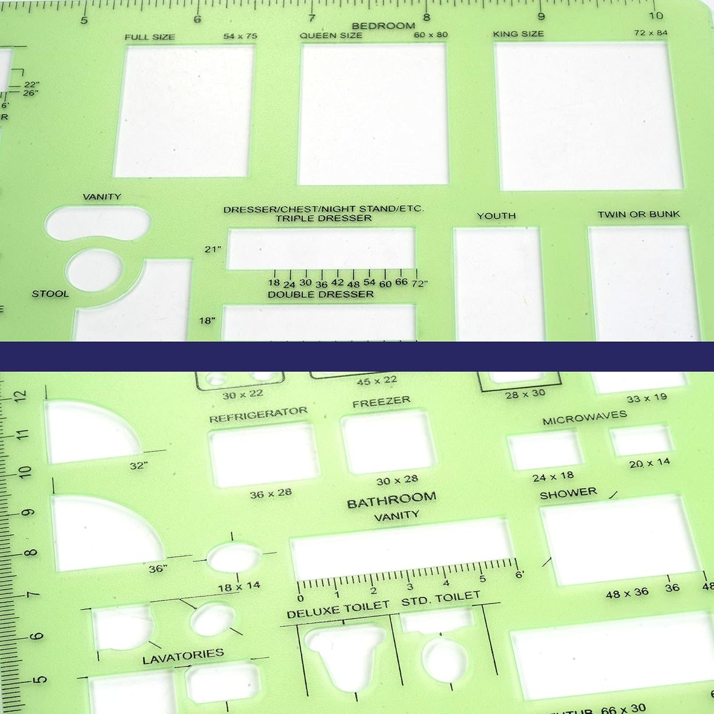 Pacific Arc Kitchen and Bath Interior Design Template Guide, for Bedrooms, Bathrooms, and Kitchens