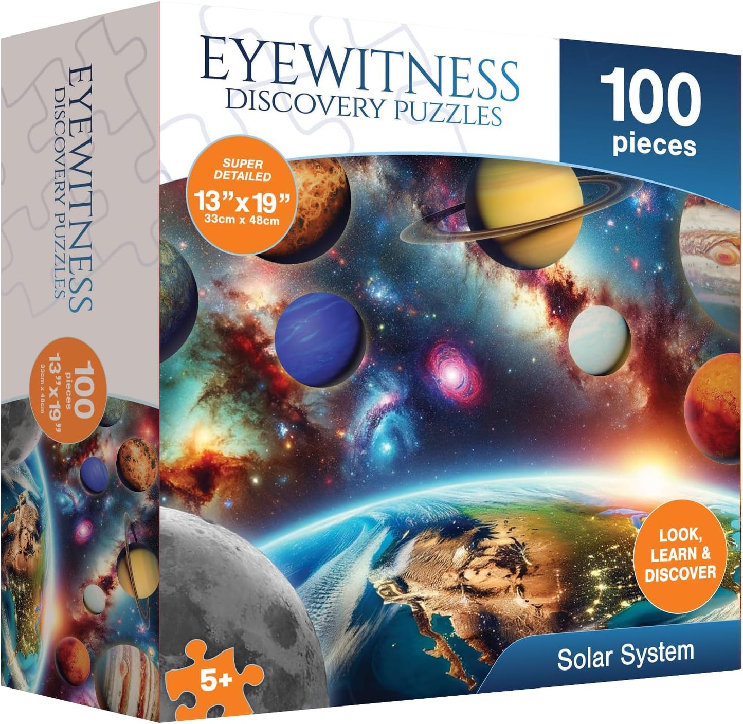 Eyewitness Discovery Puzzle Solar System, 100 Piece Jigsaw for Kids, Educational Learning Toy for Boys & Girls, Children Ages 5+