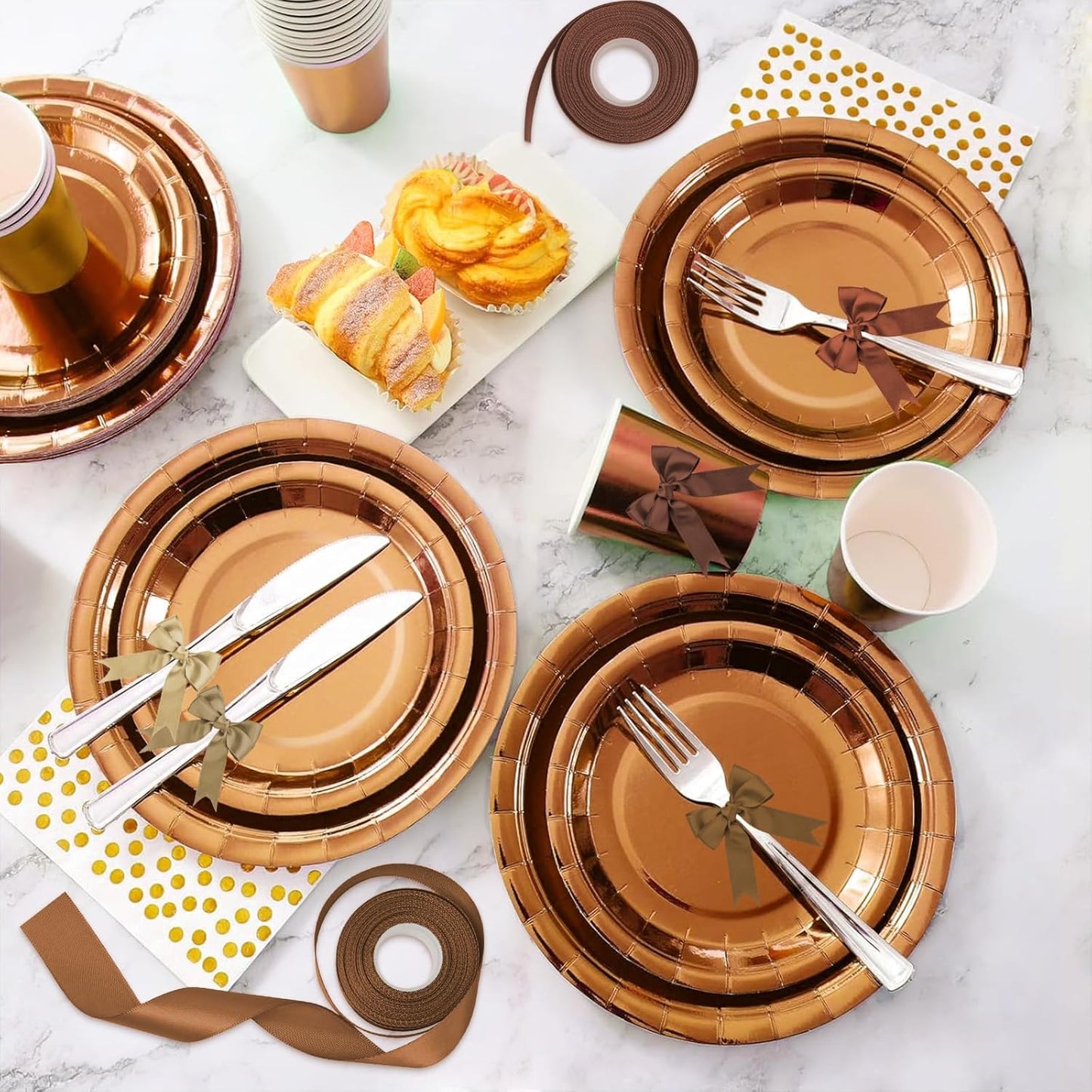 1-1/2 Inch Brown Satin Ribbons for Crafts, 6 Rolls Single-Faced Brown Assorted Ribbons for Gift Wrapping Flower Bouquet Wedding Invitations Bridal Shower Hair Bows Garland Party Decor