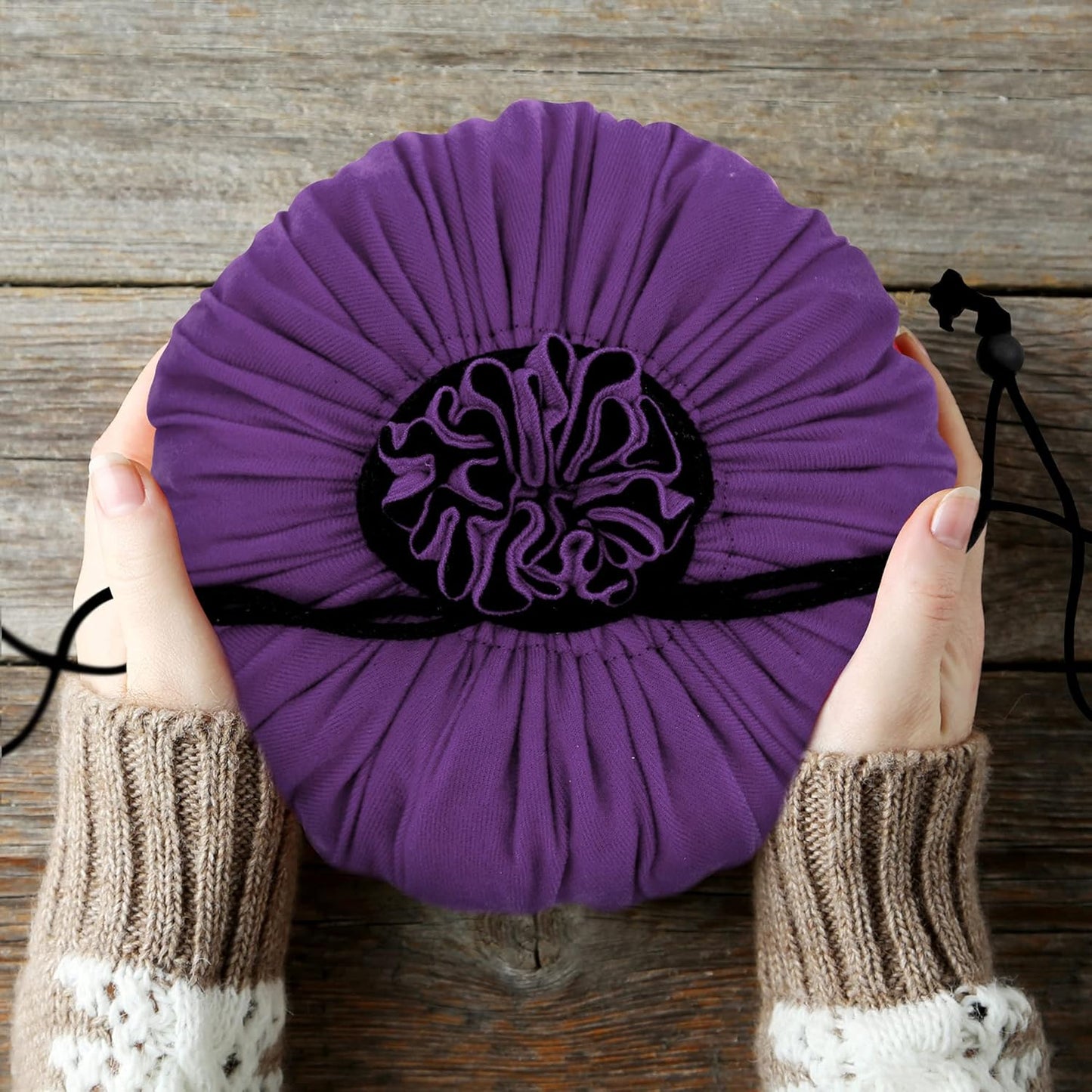SIQUK Large Dice Bag with Pockets Big Capacity Dice Bag Drawstring Dice Pouch DND Dice Storage Bag for RPG MTG Table Games, Hold Over 300 Dice, Dark Violet