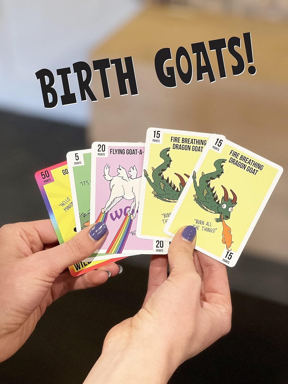 Goat Lords - Most Addicting Card Games for Families, Teens, Kids (Boy and Girl) Ages 7 and Up - Family Board Games, Fun Game, Card Game for Adults or Family Game Night! A Great Gift Idea!