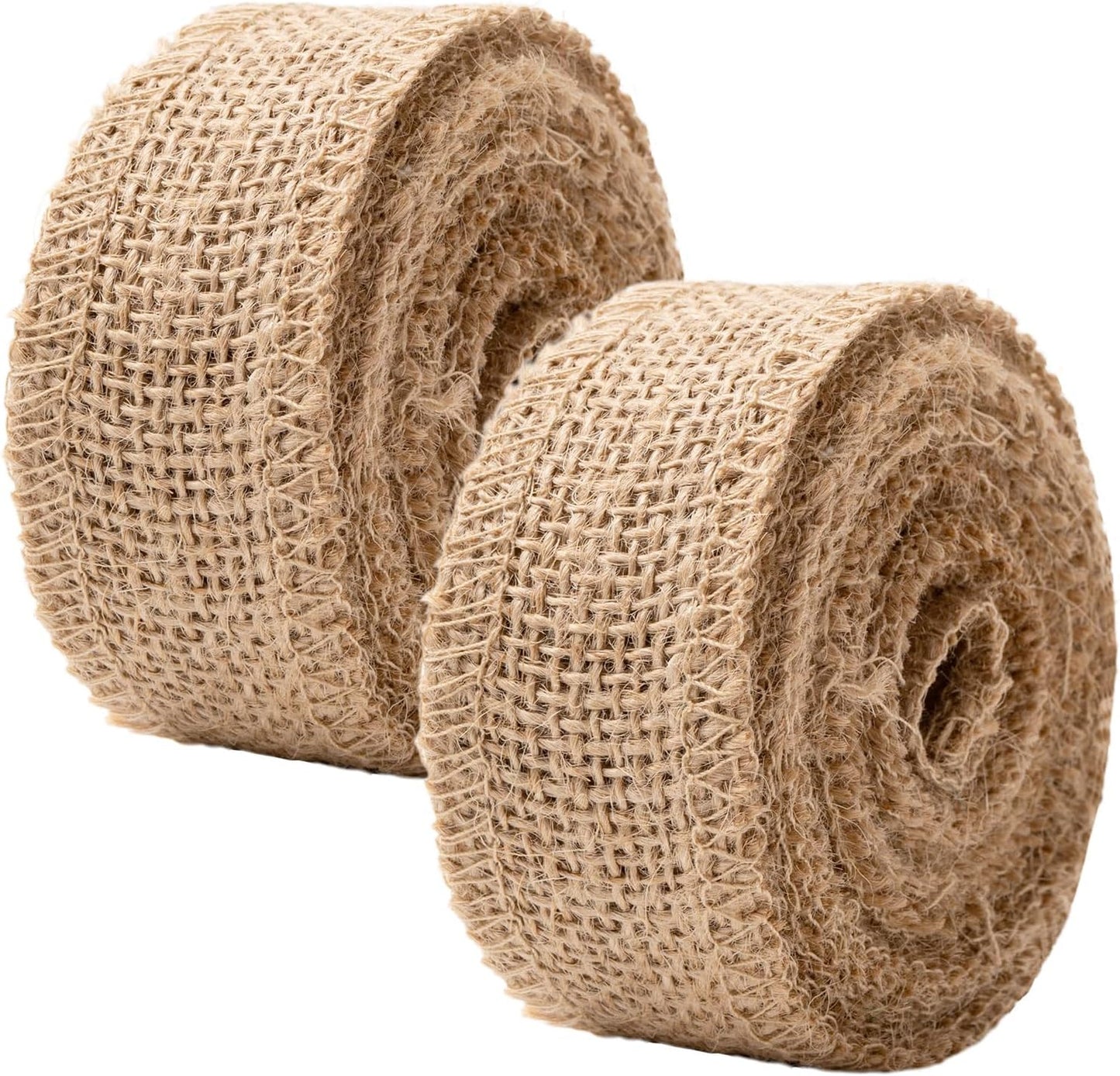 Burlap Fabric Roll - 10 Yards Natural Jute Fabric Ribbon for DIY Gift Wrapping, Craft Projects, Wedding, Christmas Home Decoration (2.5cm, 1 Inch)