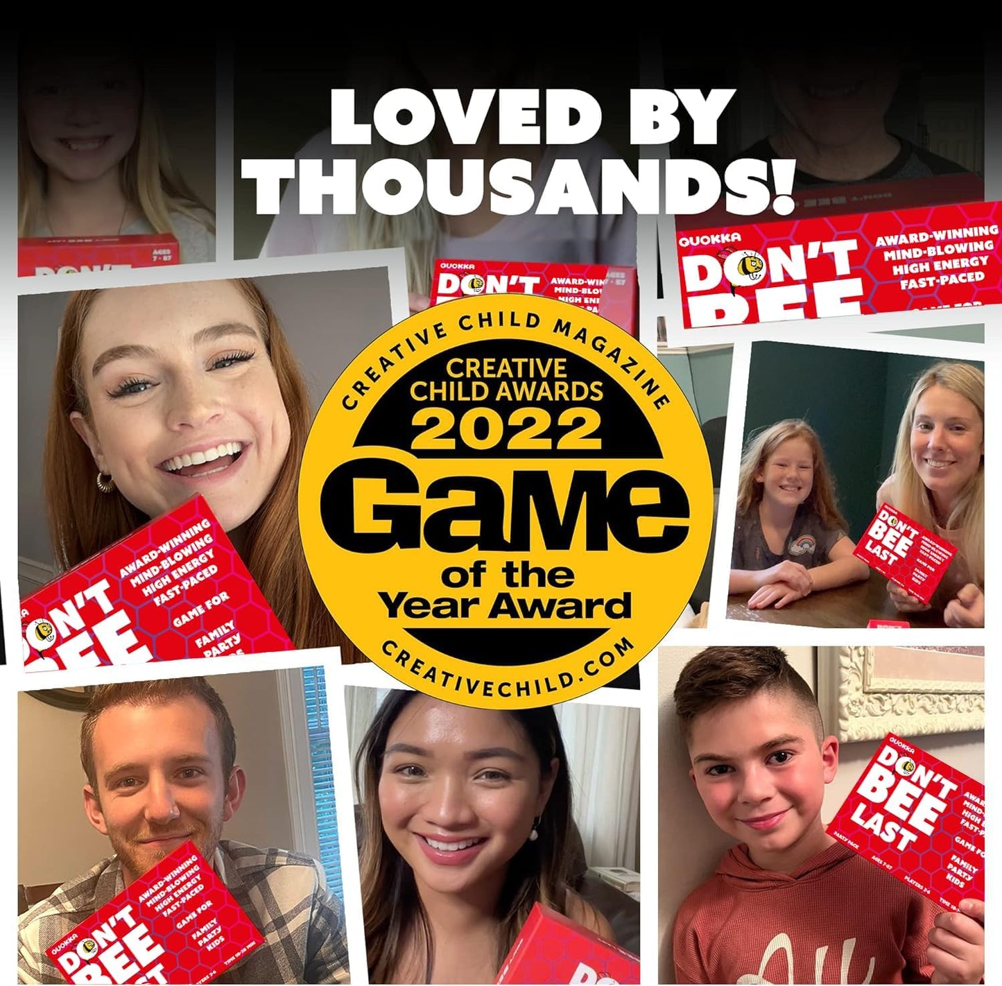 QUOKKA Board Games for Kids 8-12, Family Games for Kids and Adults - Don't Bee Last Party Pack Card Game Ages 6+ - Fast Paced 2-6 Players Easy to Learn - Perfect for Board Games for Family Night