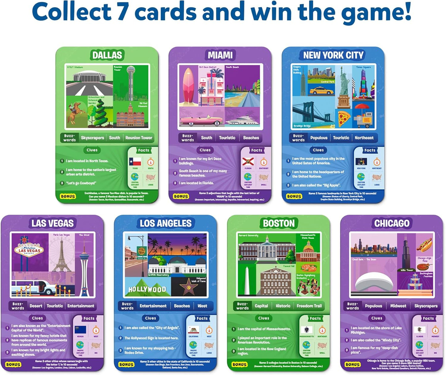 Skillmatics Guess in 10 American Cities, Perfect for Boys, Girls, Kids, and Families Who Love Card Games, Educational Toys & Games, Gifts for Ages 8, 9, 10 and Up