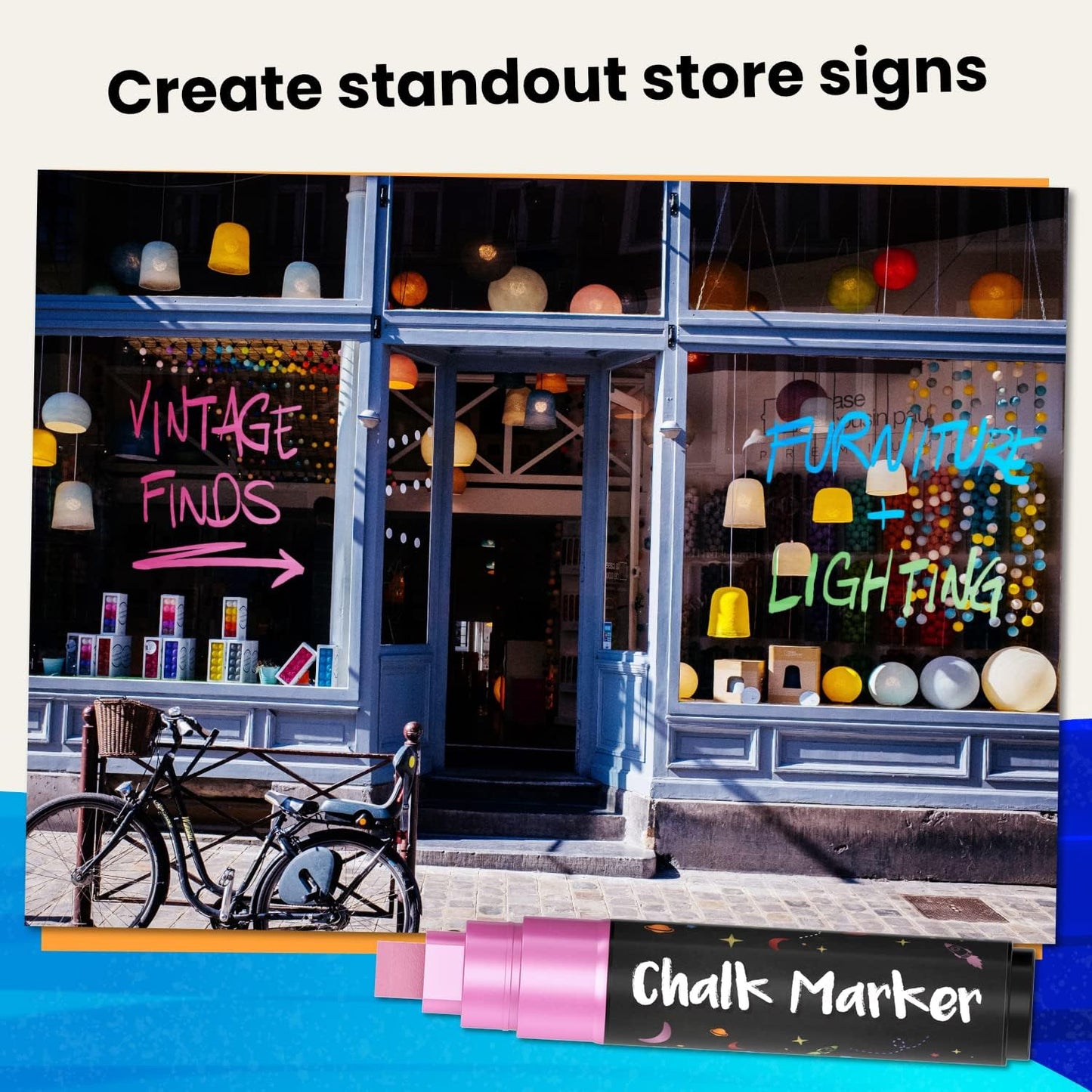 10mm Metallic Chalk Markers (10 Pack) Liquid Chalk Pens - For Blackboards, Chalkboard, Bistro Menu, Window - Wet Wipe Erasable Car Window Markers - 10mm 3-in-1 Wide Nib