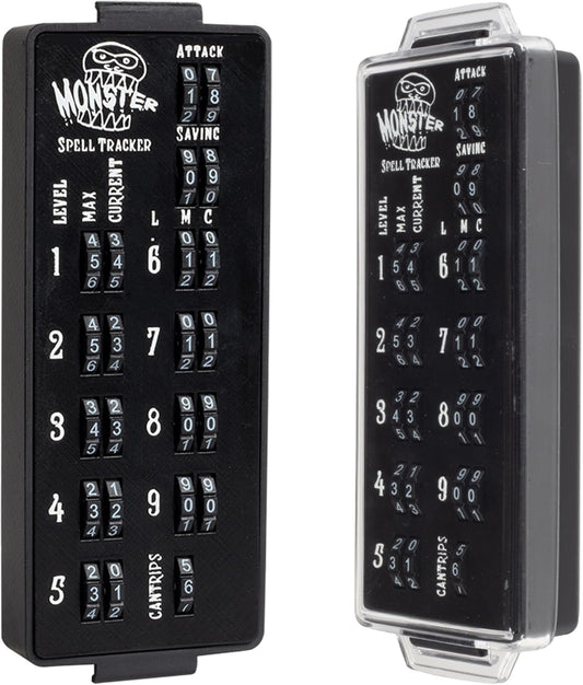 Ultimate RPG Spell Tracker for DND- Keep Track of All Magic Stats, Levels Modifiers w Adjustable Place-Locking Dials & Protective Cover- Compatible Set w Dungeons Dragons 5e Tabletop Games Accessories