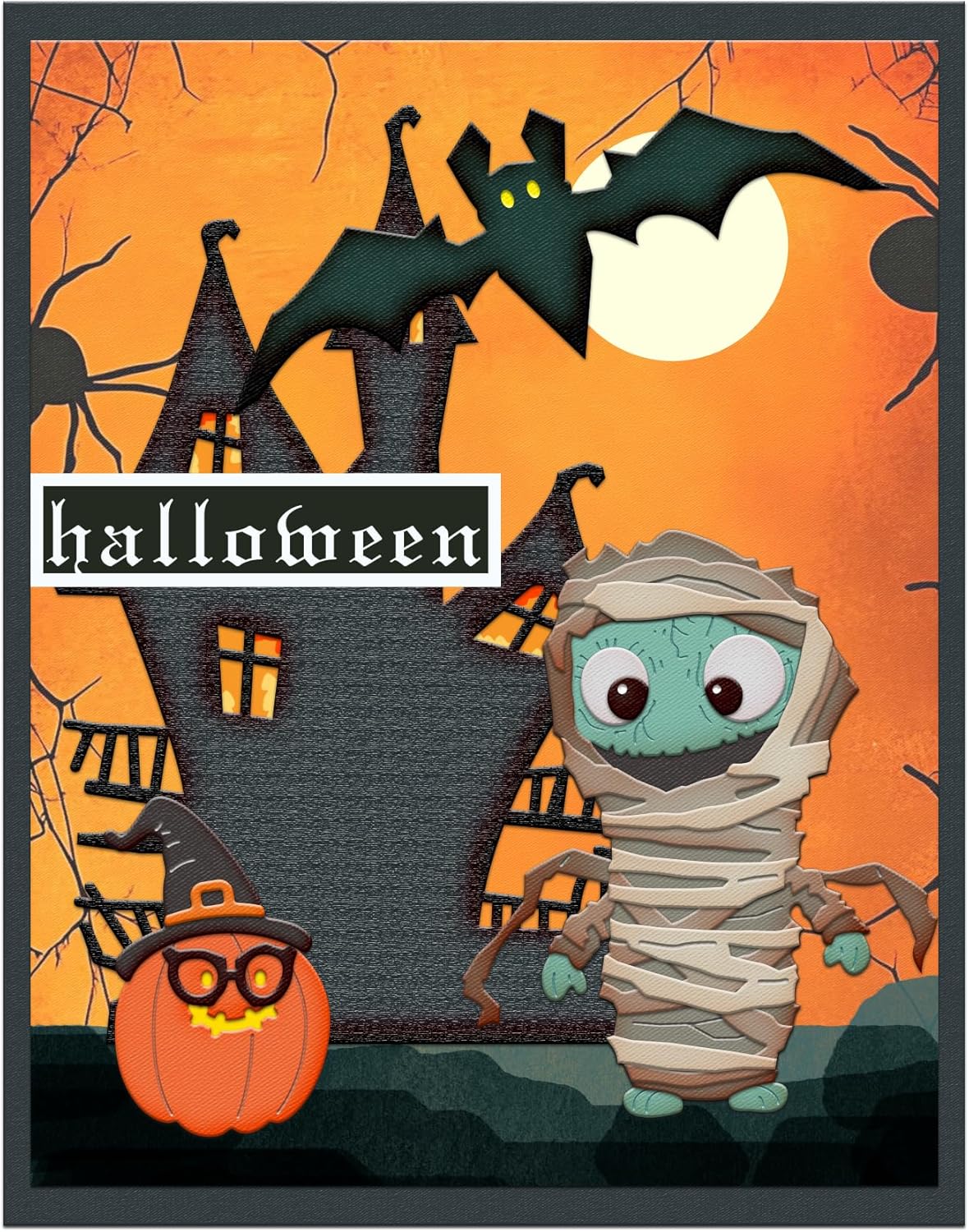 Halloween Clear Silicone stampReusable Stamp with Pumpkins, Skulls, Bats, Santa Claus, and Holiday Designs. Used for Making Cards, scrapbooks, and DIY templates (Halloween Mummy)