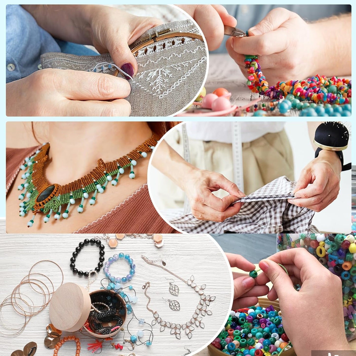 0.55mm Beading Threads, 490 Yards Round Waxed Threads Polyester Cord Bracelet Beading Cords for Bracelet DIY Craft Jewelry Making Sewing Craft