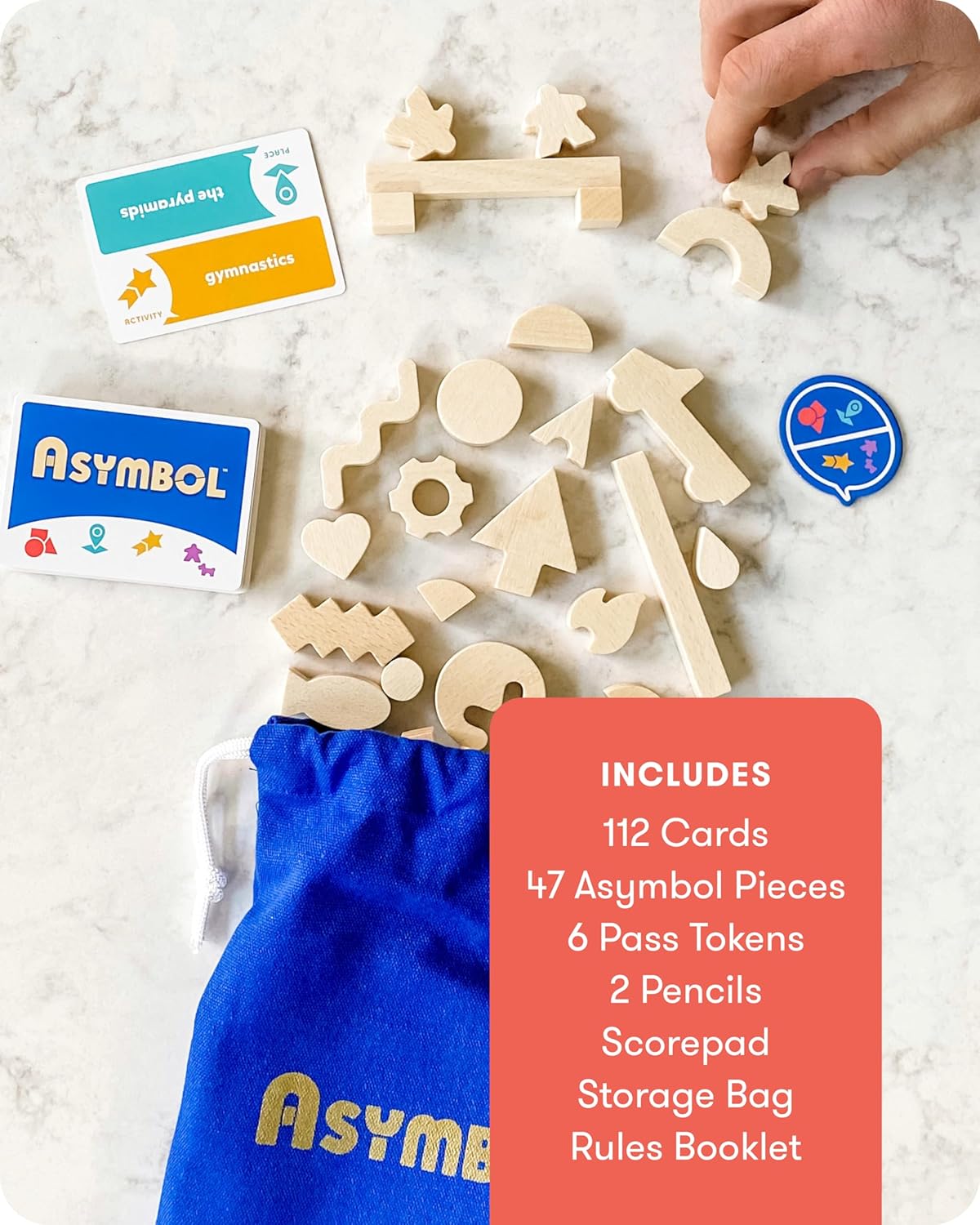 SimplyFun Asymbol - A Building and Communication Game That Challenges Your Creativity & Imagination - 3 to 6 Players - A Game for Kids Ages 8 & Up