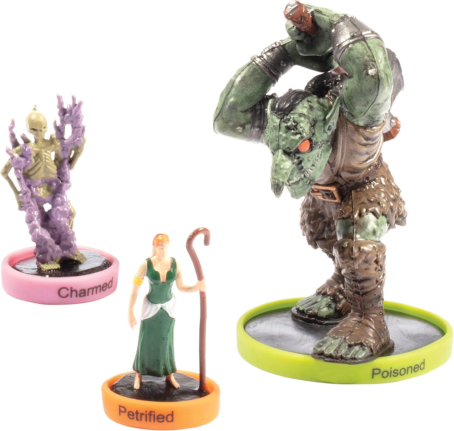 Flexible Condition Rings Status Effect Markers (120 Rings for Standard & Large)- 24 Different Conditions DND Flexible Design- Easy Affix Base Slides Under Figure- Compatible w Pathfinder & RPG Games