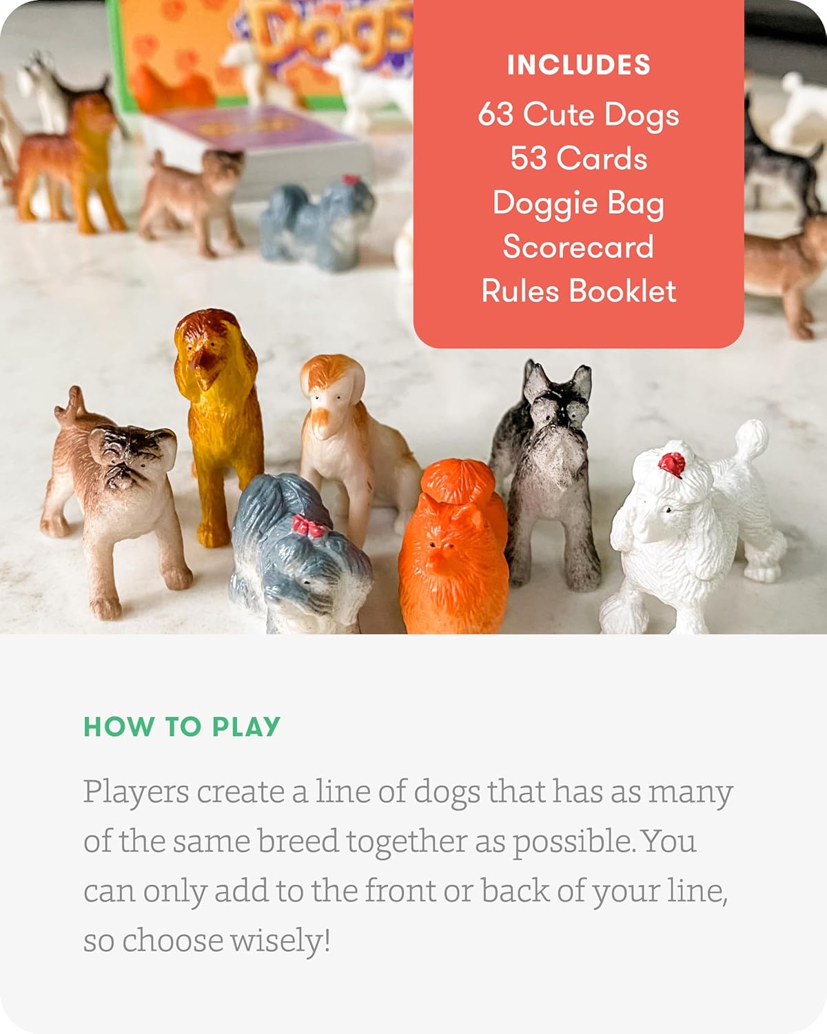 SimplyFun Walk The Dogs Math Game - One of The Most Fun Games for Kids Ages 8 and Up - Play to Practice Counting & Sorting- 2 to 5 Players