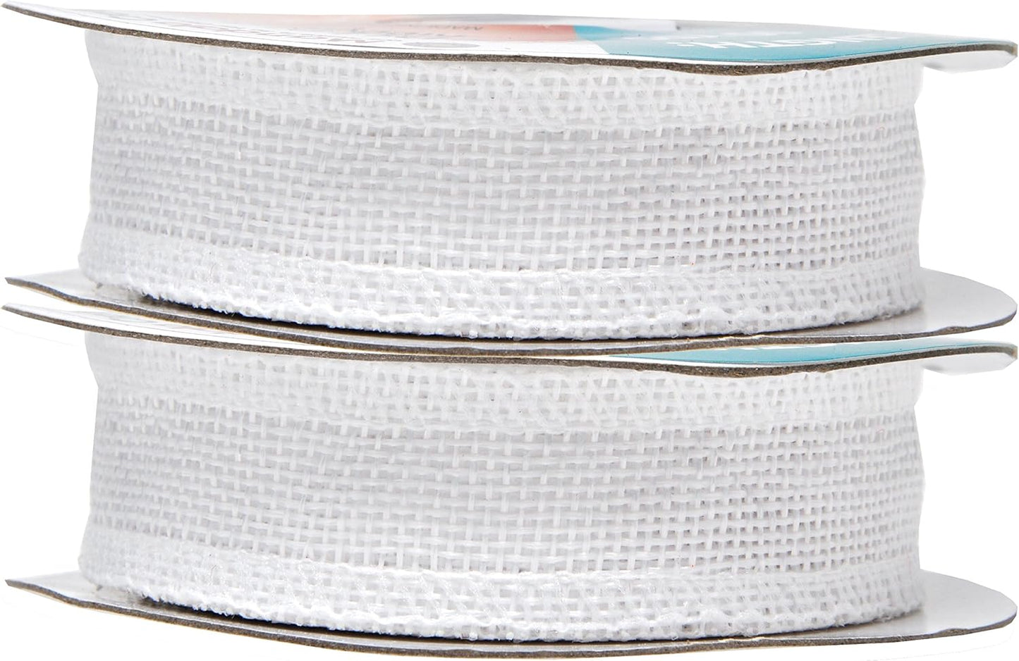 Mandala Crafts White Burlap Ribbon 1 Inch Wide Jute Ribbons for Crafts - 20 Yds Roll Rustic Burlap Wrap Trim Ribbons for Wreaths Bows Wedding Party Decoration