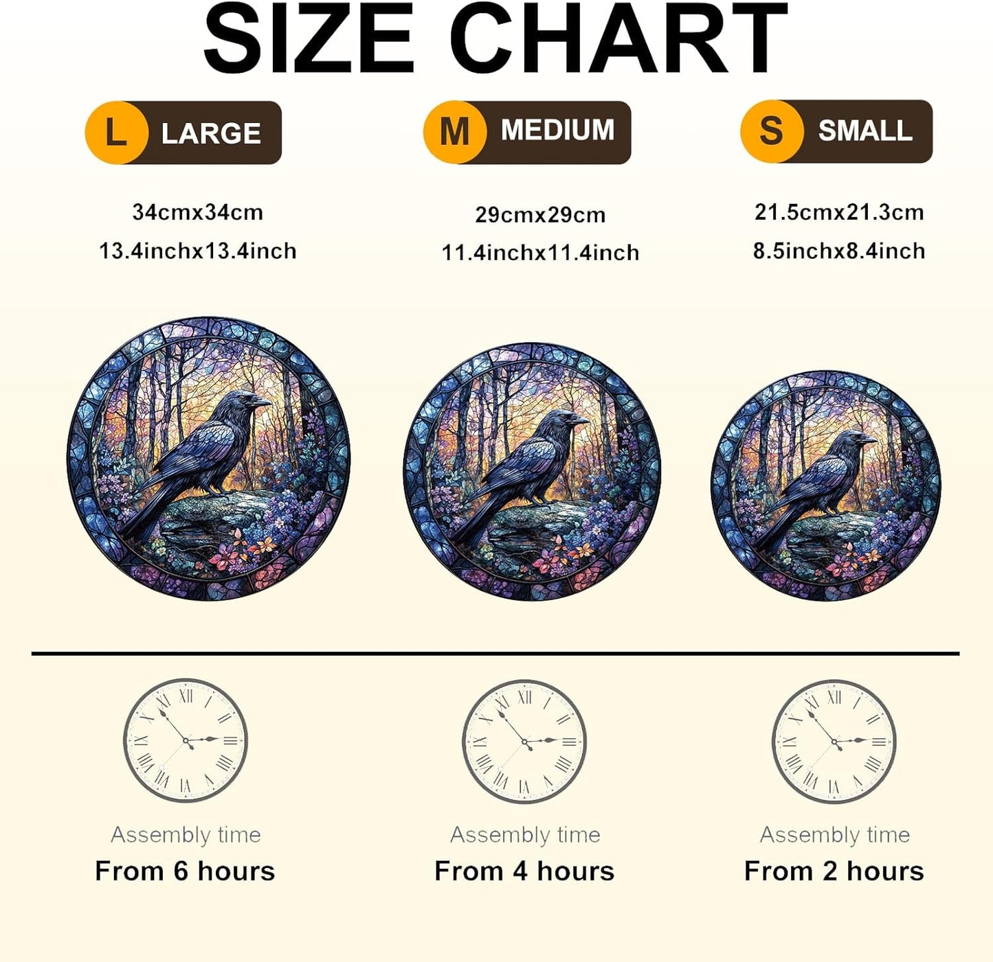 Wooden Puzzles for Adults, Wooden Jigsaw Puzzles, Exquisite Raven Puzzle, Gifts for Family or Friends for Any Holiday.（11.4 * 11.4 in 200pcs）