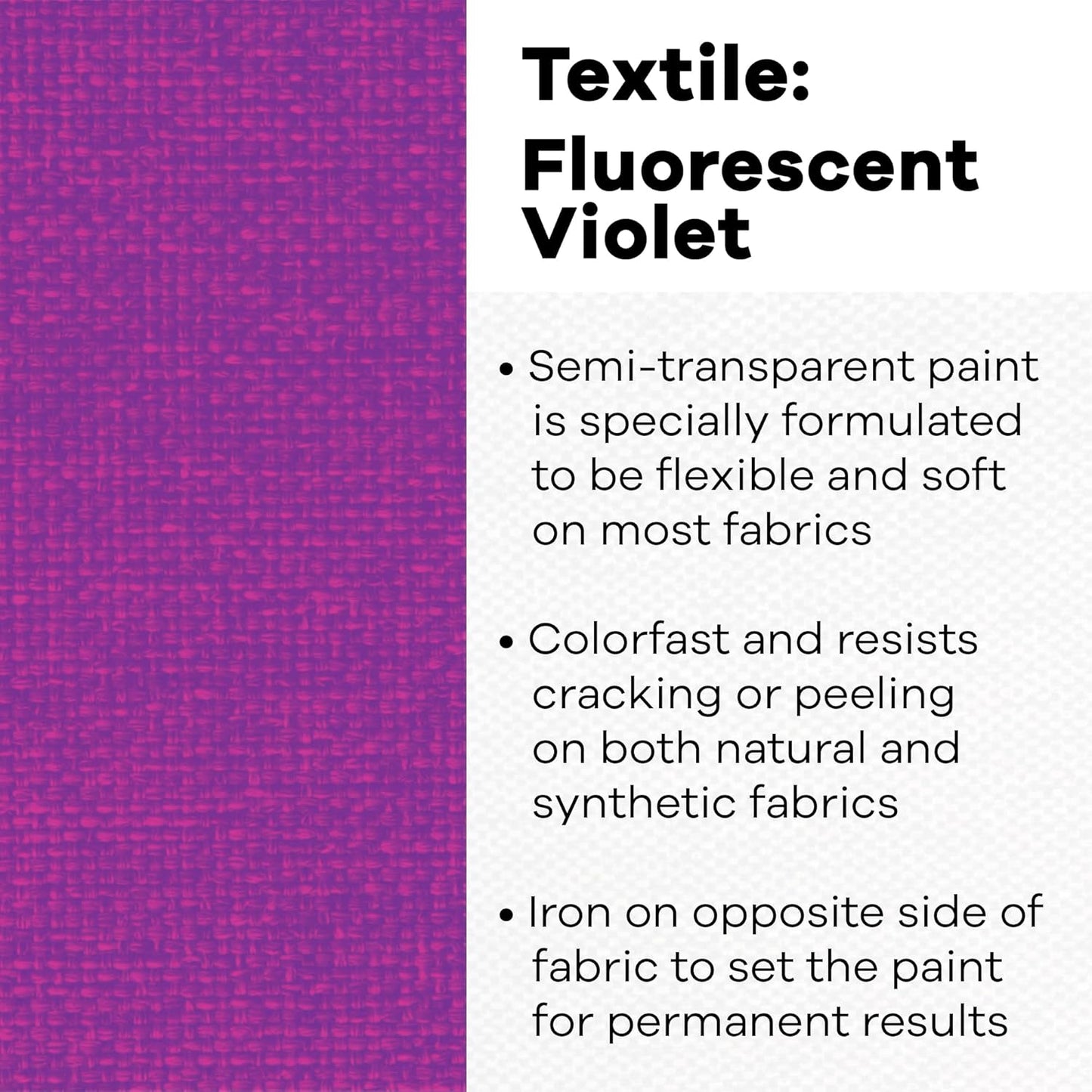 Jacquard Textile Color Paint FL, Fluorescent Violet