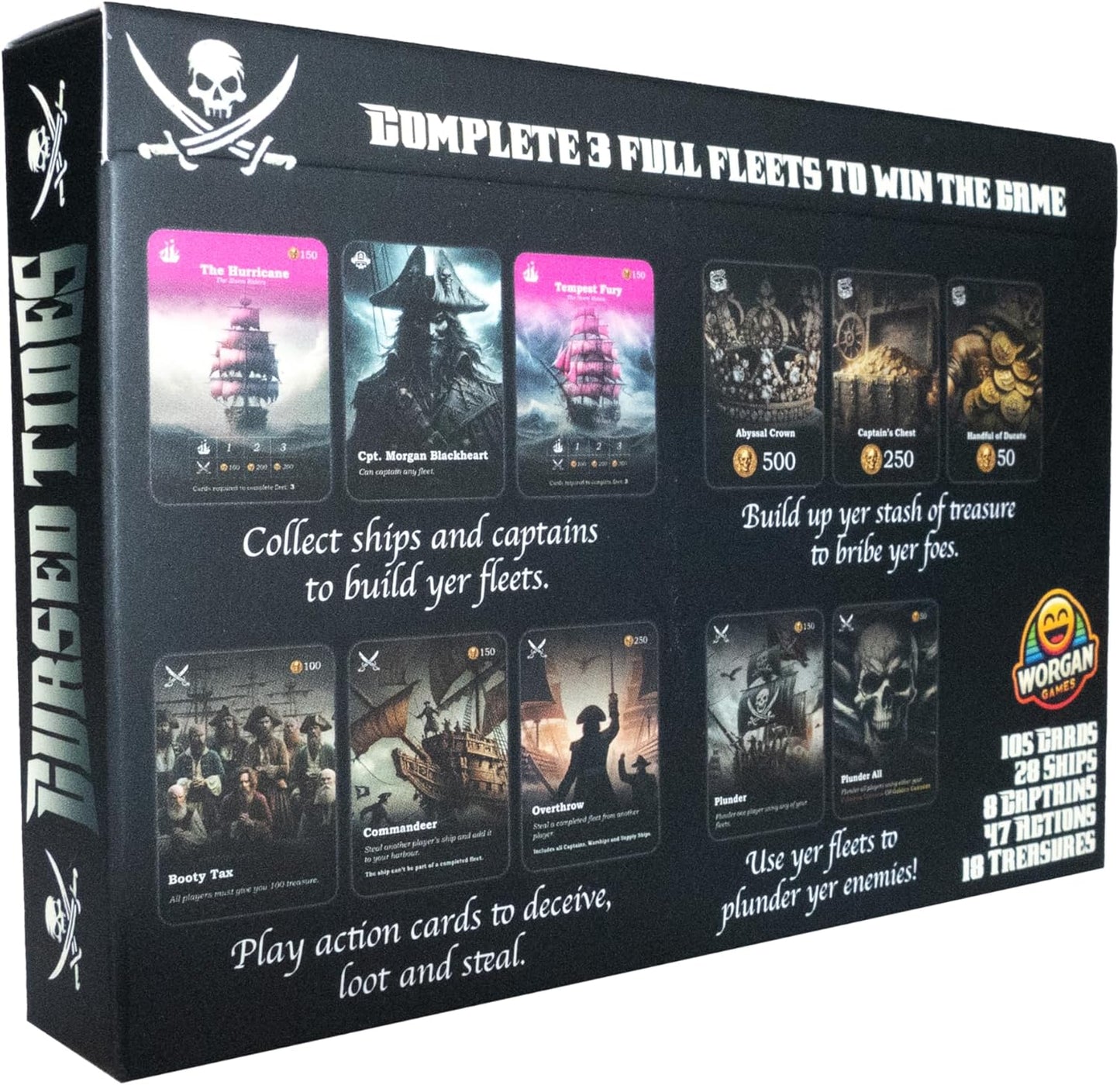 Cursed Tides - Strategy Card Game | Fun for Kids, Teens & Adults | 2-5 Players | Ages 8+ | Quick 15-Minute Gameplay