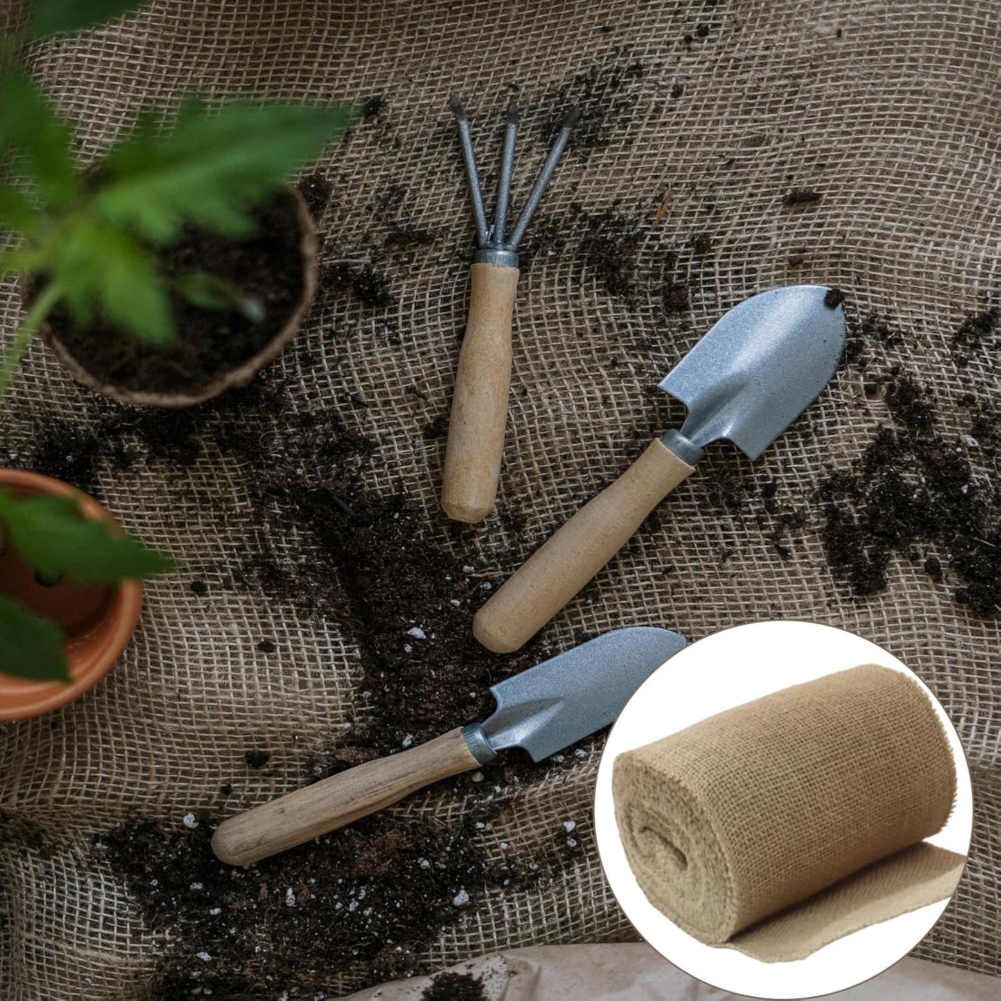 6" Wide Natural Burlap Fabric Roll - 10 Yards Jute Ribbon for Gift Wrapping, Wedding Decorations, Rustic Crafts, Wreaths & Home Decoration (15cm Wide)