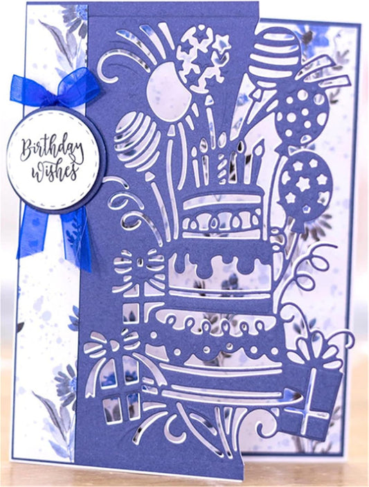 Ammsochy Cutting Dies Metal Stencils Scrapbooking Tools DIY Craft Carbon Steel Embossing Template for Paper Card Making Album Arts Crafts Supplies (Cake lace)