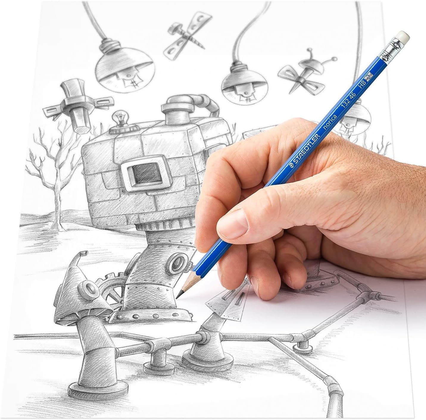 STAEDTLER Norica #2 HB Pencils Class Pack with Erasers, 500-Count School Supplies Set, Break-Resistant Lead, Pre-Sharpened Bulk Pack, PVC-Free Erasers