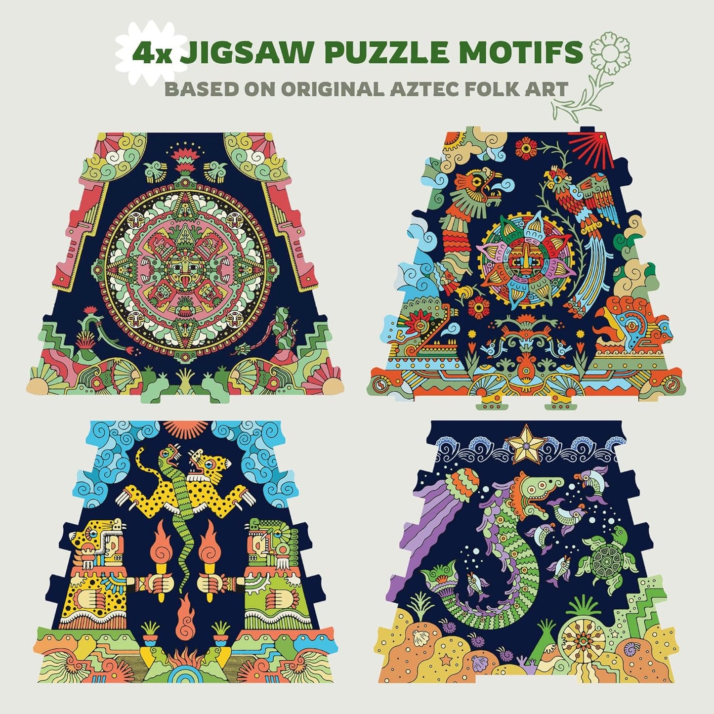 iDventure Cluepuzzle Expansion The Aztec Realms | Wooden Puzzle with 200+ Pieces | Escape Room Game | Gift Box | 4 Designs | Puzzle Size 20x12 cm | Wooden Puzzles for Adults and 10+ | Gift | Hobby