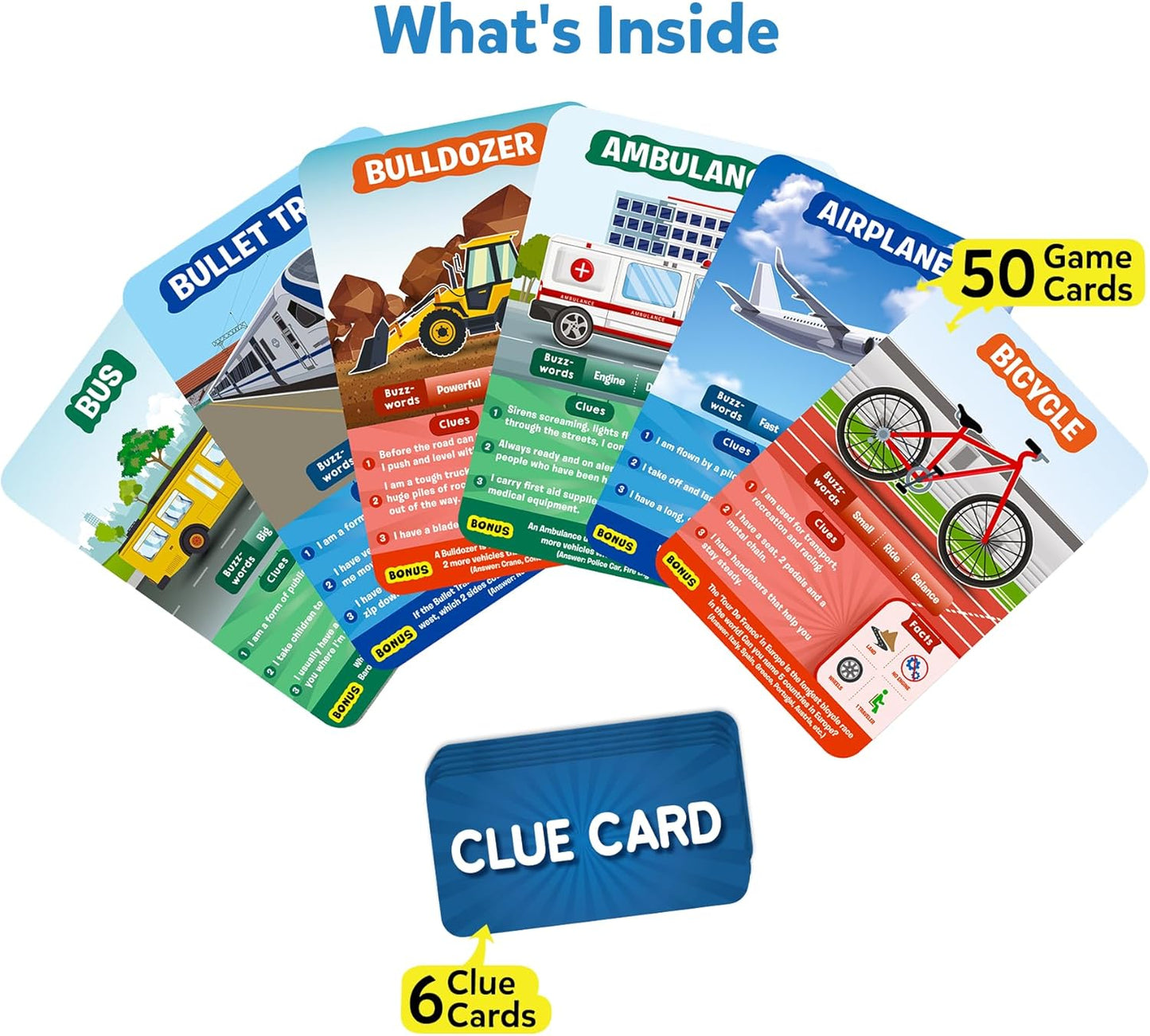 Skillmatics Guess in 10 Things That Go, Perfect for Boys, Girls, Kids Who Love Card Games, Educational Toys & Board Games, Gifts for Ages 6, 7, 8, 9