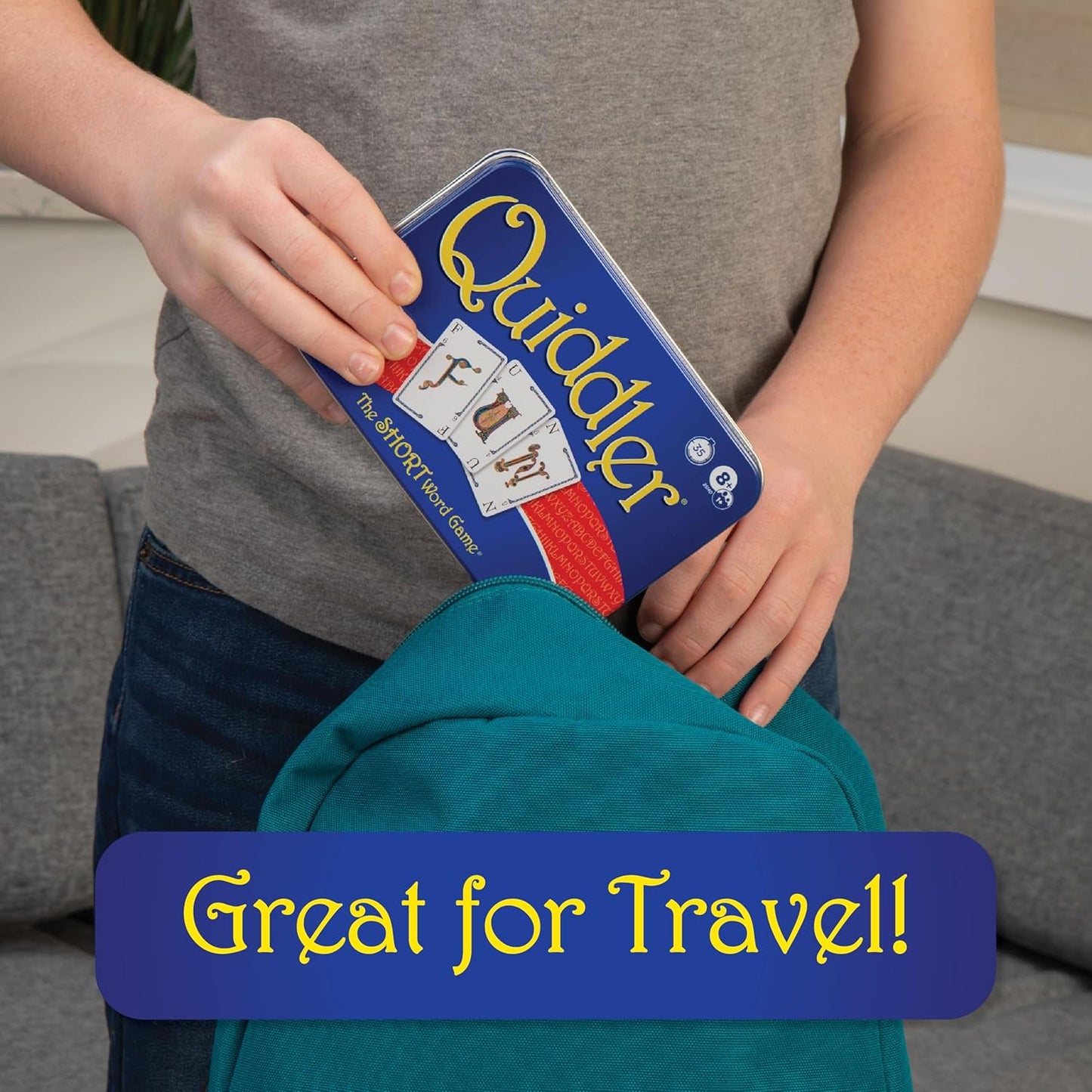 Quiddler Card Games - Collector's Tin, Fun Family Games for Kids & Adults, Multi-Player, Ages 8+