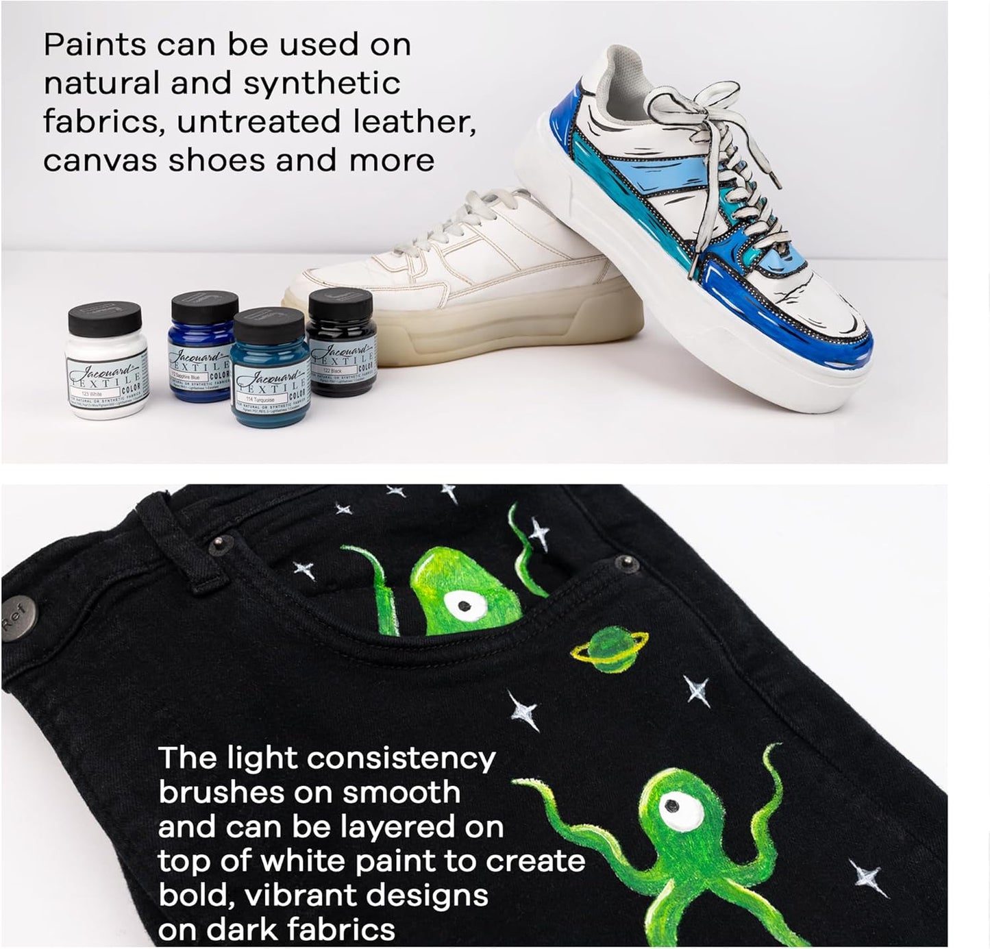 Jacquard Textile Color Paint FL, Fluorescent Violet