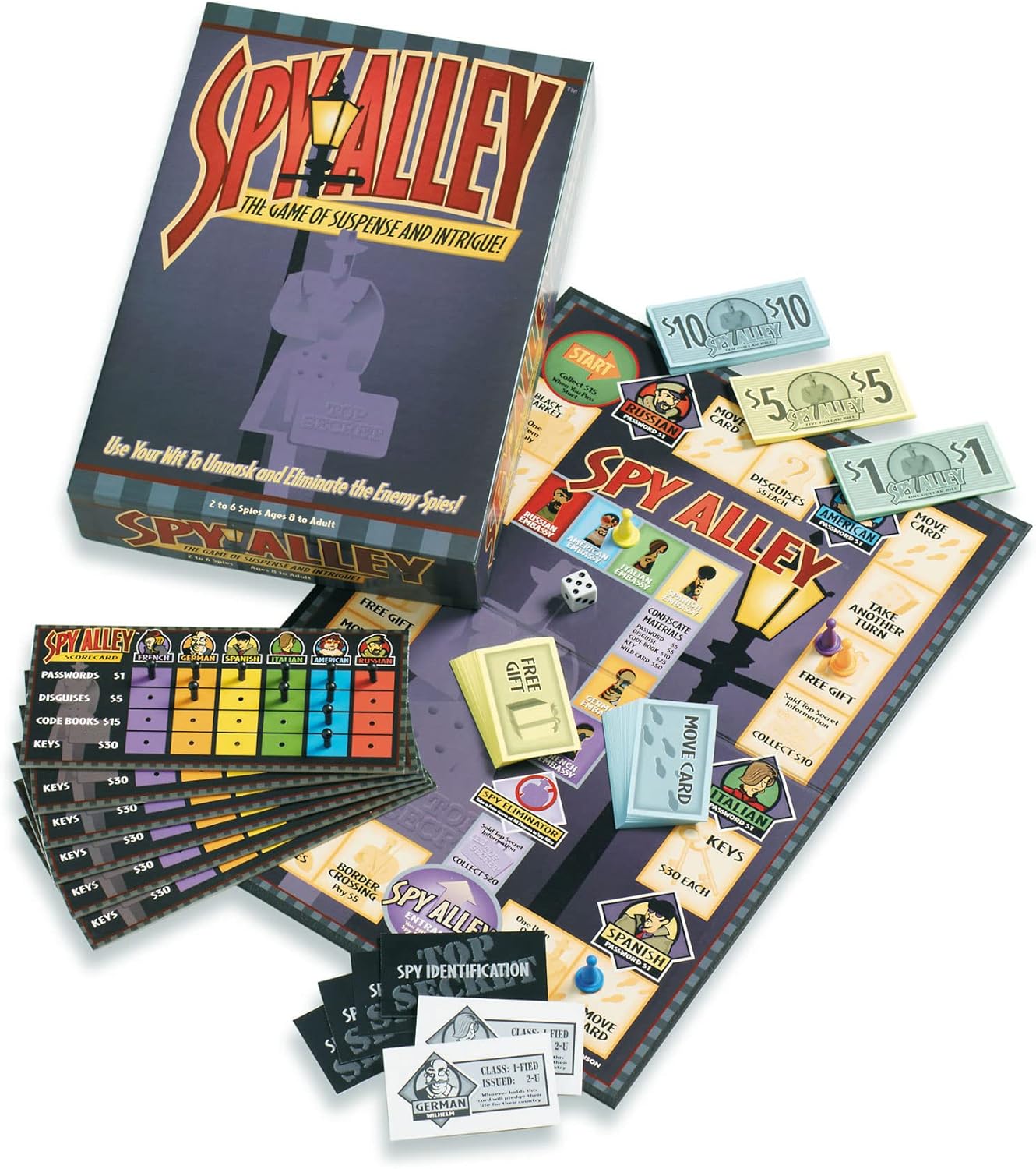 Spy Alley - Mensa Award-Winning Family Board Game - Trusted for 30+ Years - High Replayability & Fun for All Ages