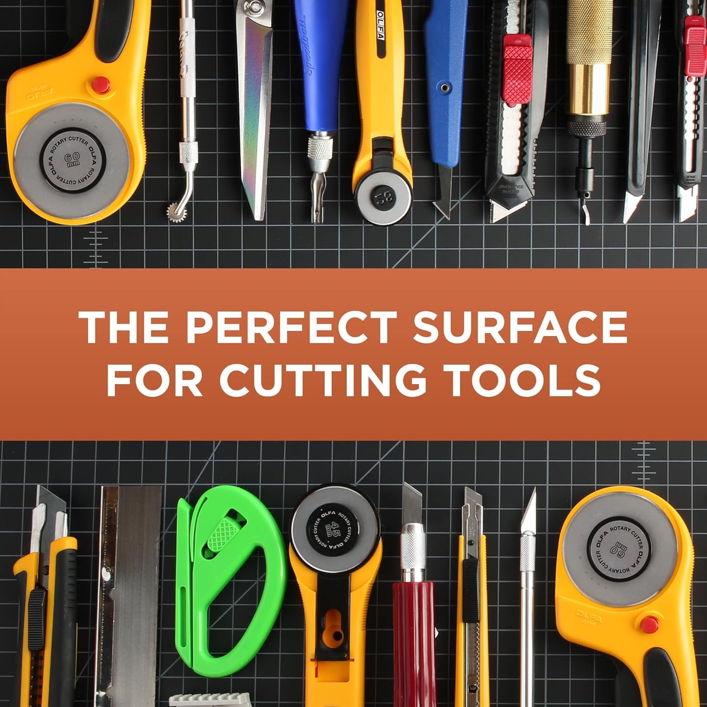 ALVIN GBM Self-Healing Cutting Mat 12 x 18 inch | Double-Sided Green/Black | 5-Layer Gridded Surface for Arts, Crafts and Sewing - Model GBM1218