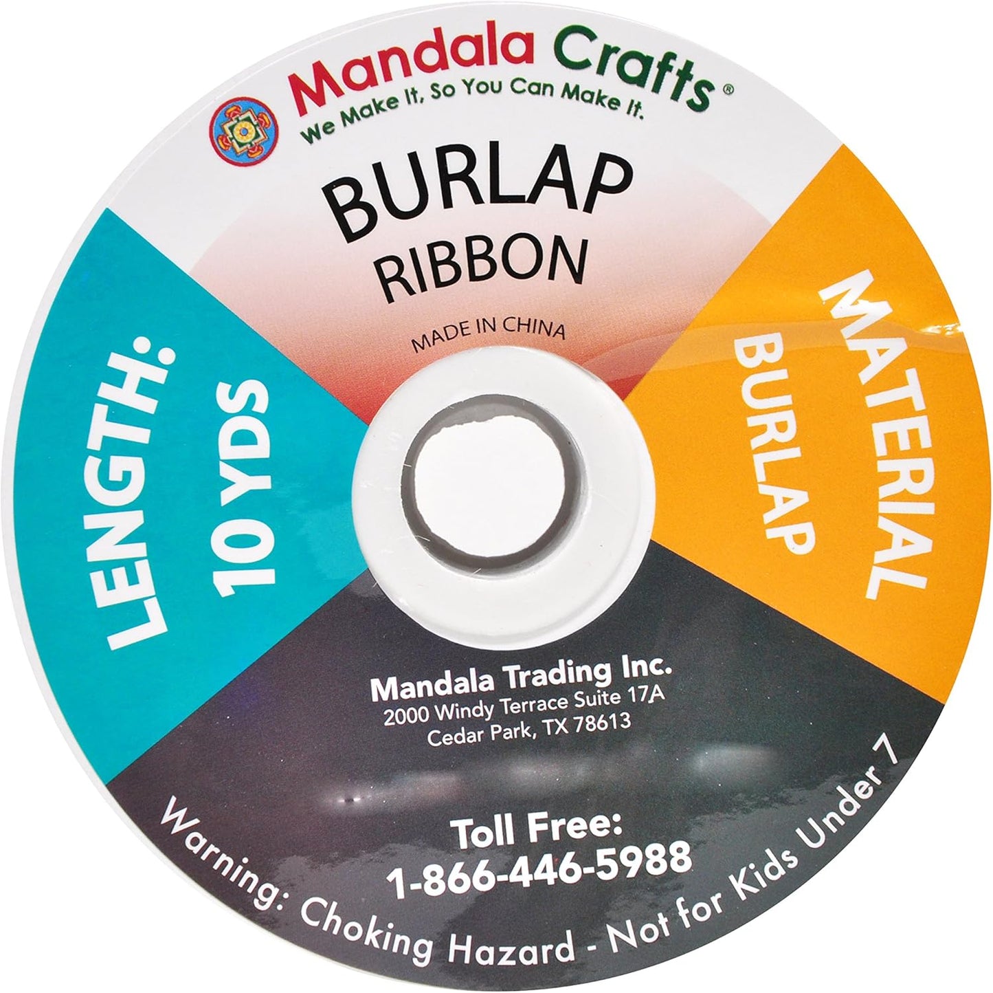 Mandala Crafts Yellow Burlap Ribbon 1 Inch Wide Jute Ribbons for Crafts - 20 Yds Roll Rustic Burlap Wrap Trim Ribbons for Wreaths Bows Wedding Party Decoration