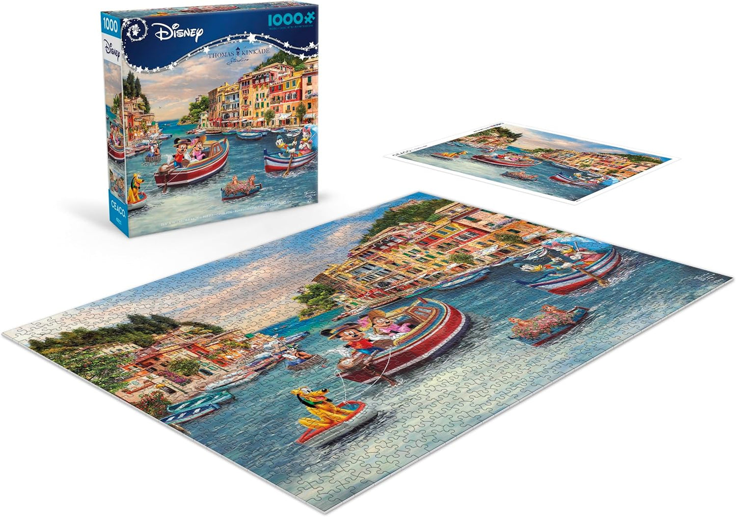 Ceaco - Thomas Kinkade - Disney - Mickey & Minnie in Italy - 1000 Piece Jigsaw Puzzle