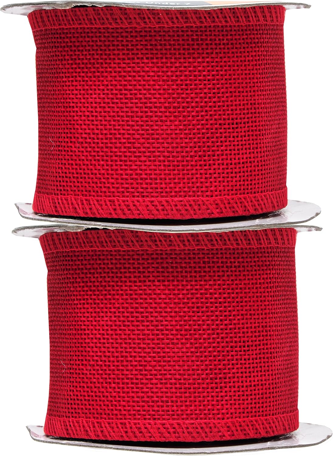 Mandala Crafts Red Burlap Ribbon 2.5 Inches Wide Jute Ribbons for Crafts - 20 Yds Roll Rustic Burlap Wrap Trim Ribbons for Wreaths Bows Wedding Party Decoration