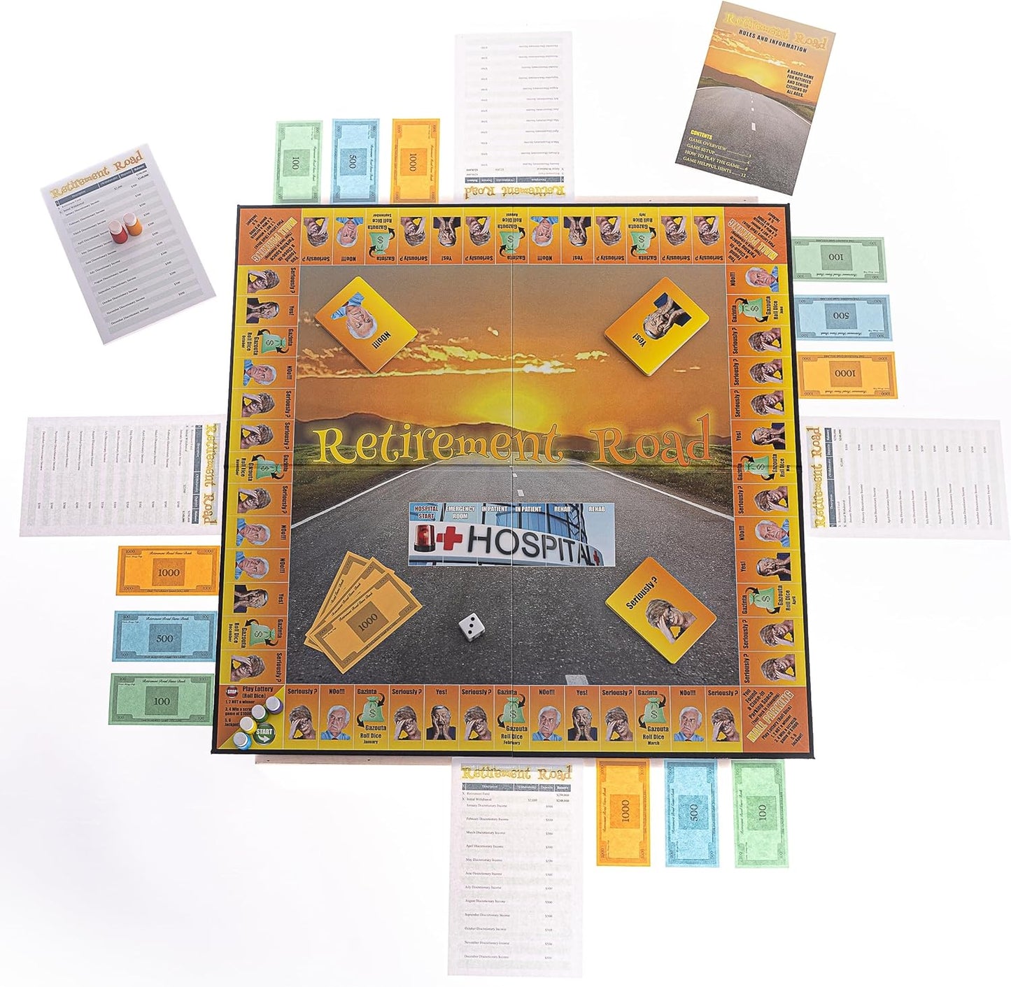 Retirement Road Board Game | Retirement Gift | Board Game for Senior Citizens | Gift for Parents or Grandparents | Board Game for Game Night | 2 to 6 Players | Play Time 45 to 90 Minutes